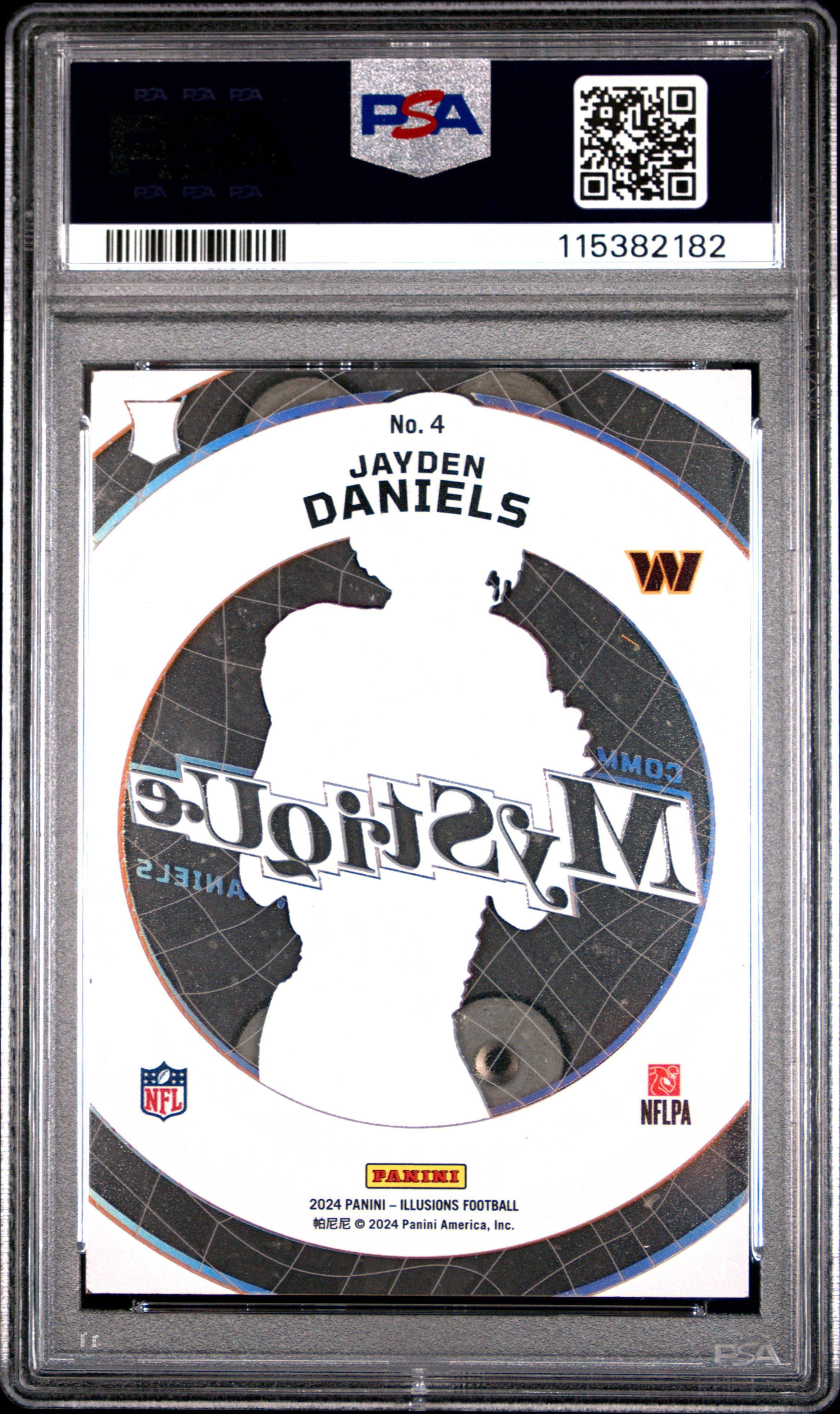 2024 Panini Illusions Mystique 4 Jayden Daniels Orange PSA 9