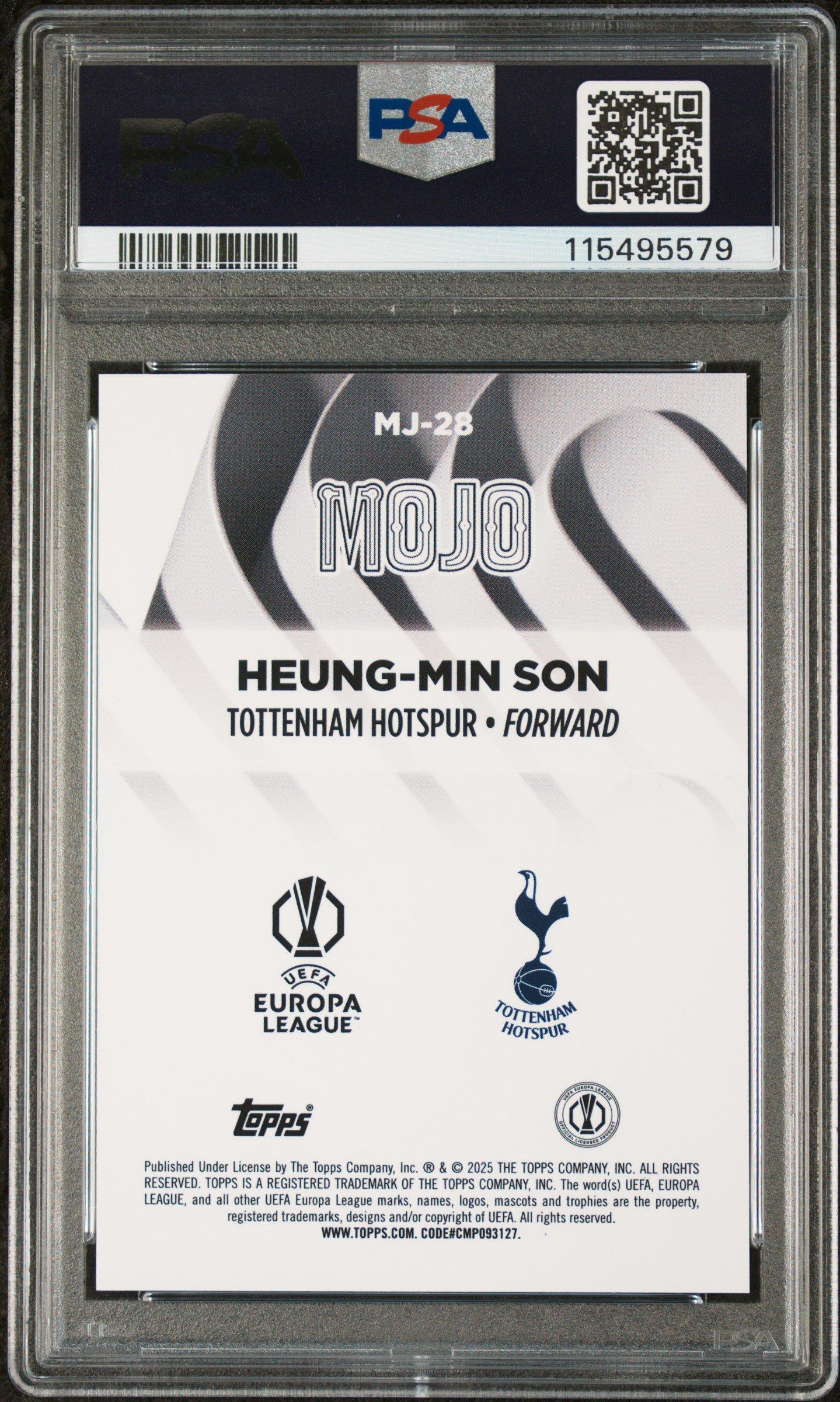 2024-25 Topps Uefa Club Competitions Mojo Chrome Mj28 Heung-min Son PSA 10