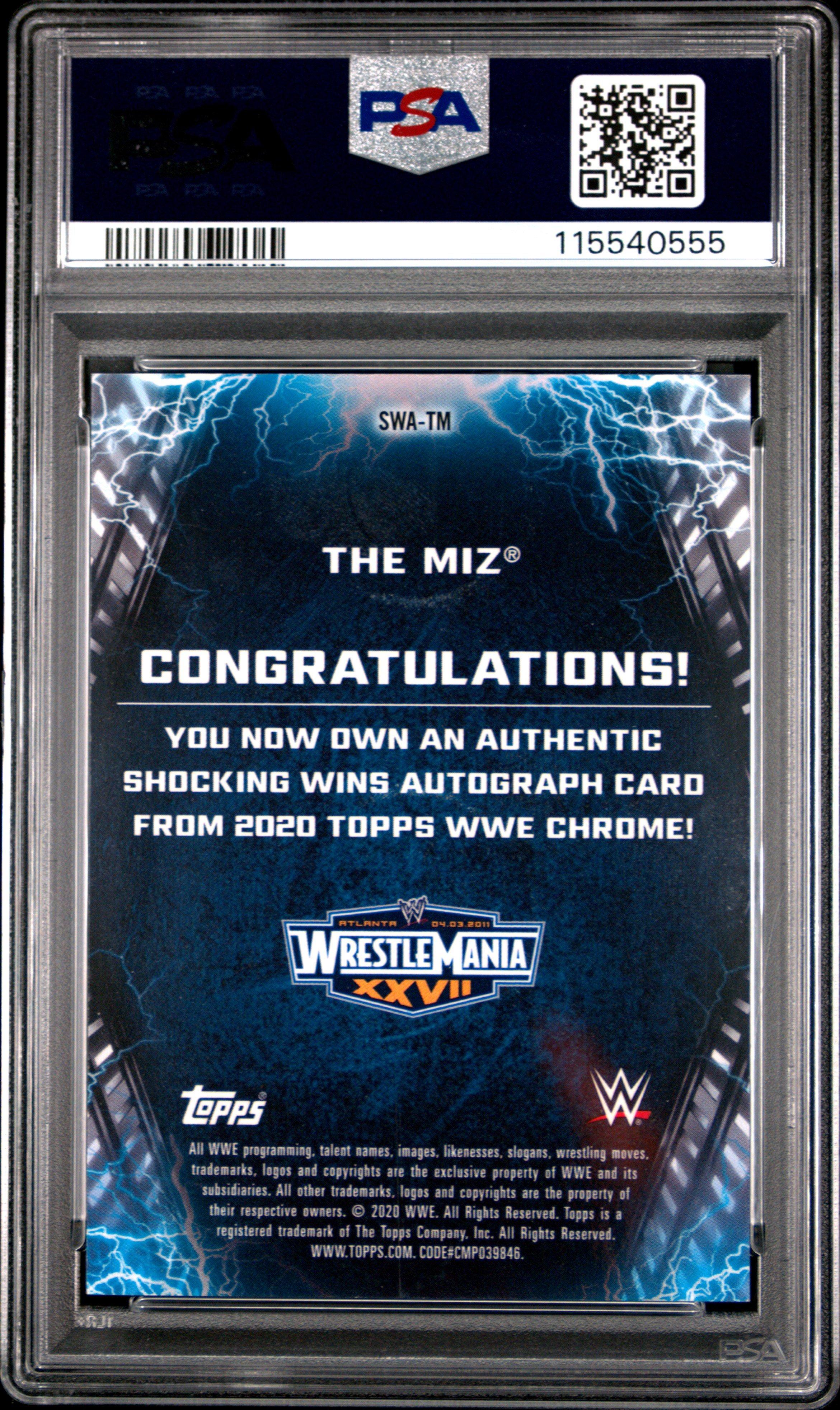 graded wwe cards Matt Riddle Signed 2020 WWE Blue Card #32 BAS Certified Auto Grade 10