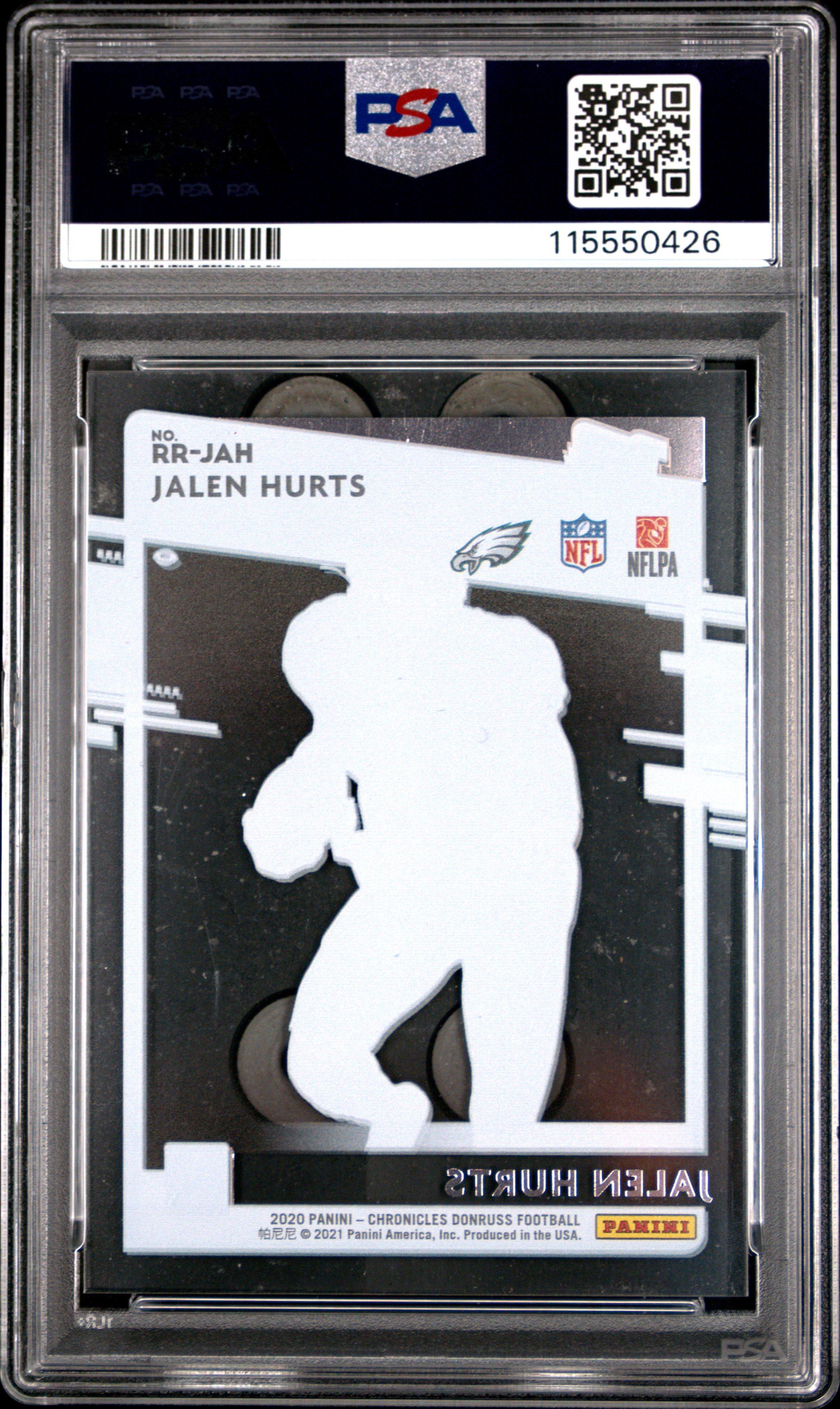 2020 Panini Chronicles Clearly Donruss Rated Rookies Rrjah Jalen Hurts PSA 9