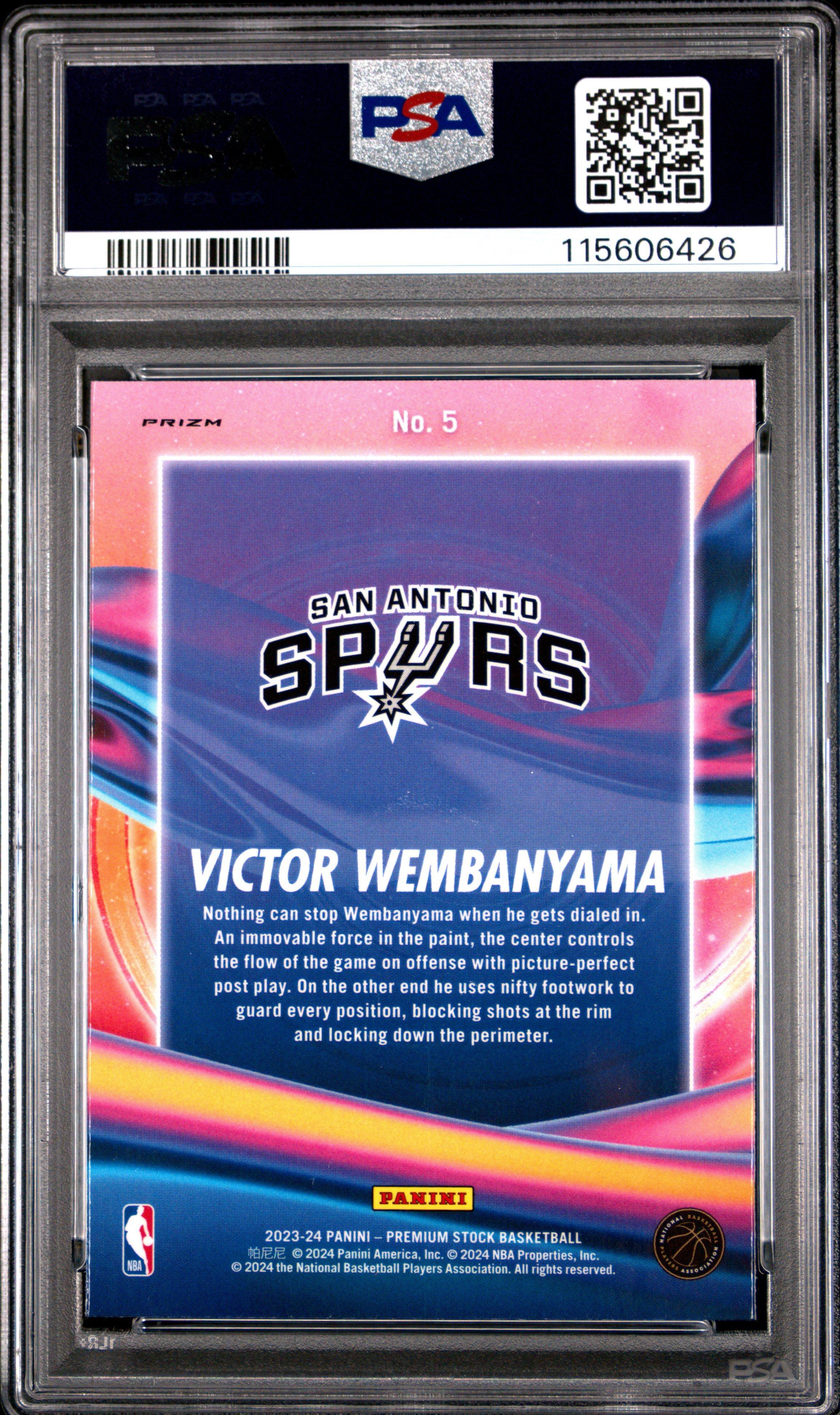 2023 Panini Hoops Premium Stock Anti Gravity 5 Victor Wembanyama