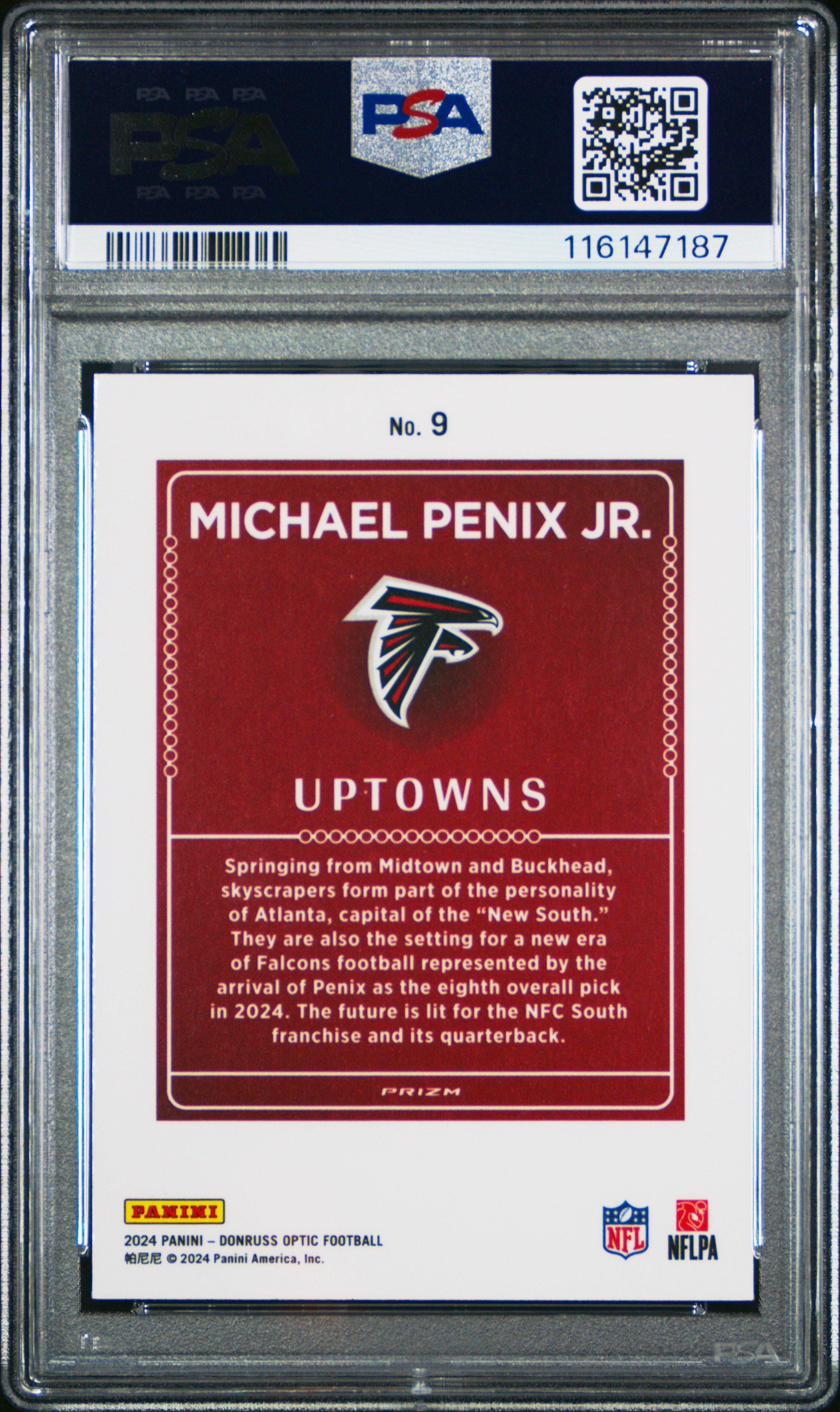 2024 Panini Donruss Optic Uptowns 9 Michael Penix Jr. PSA 10