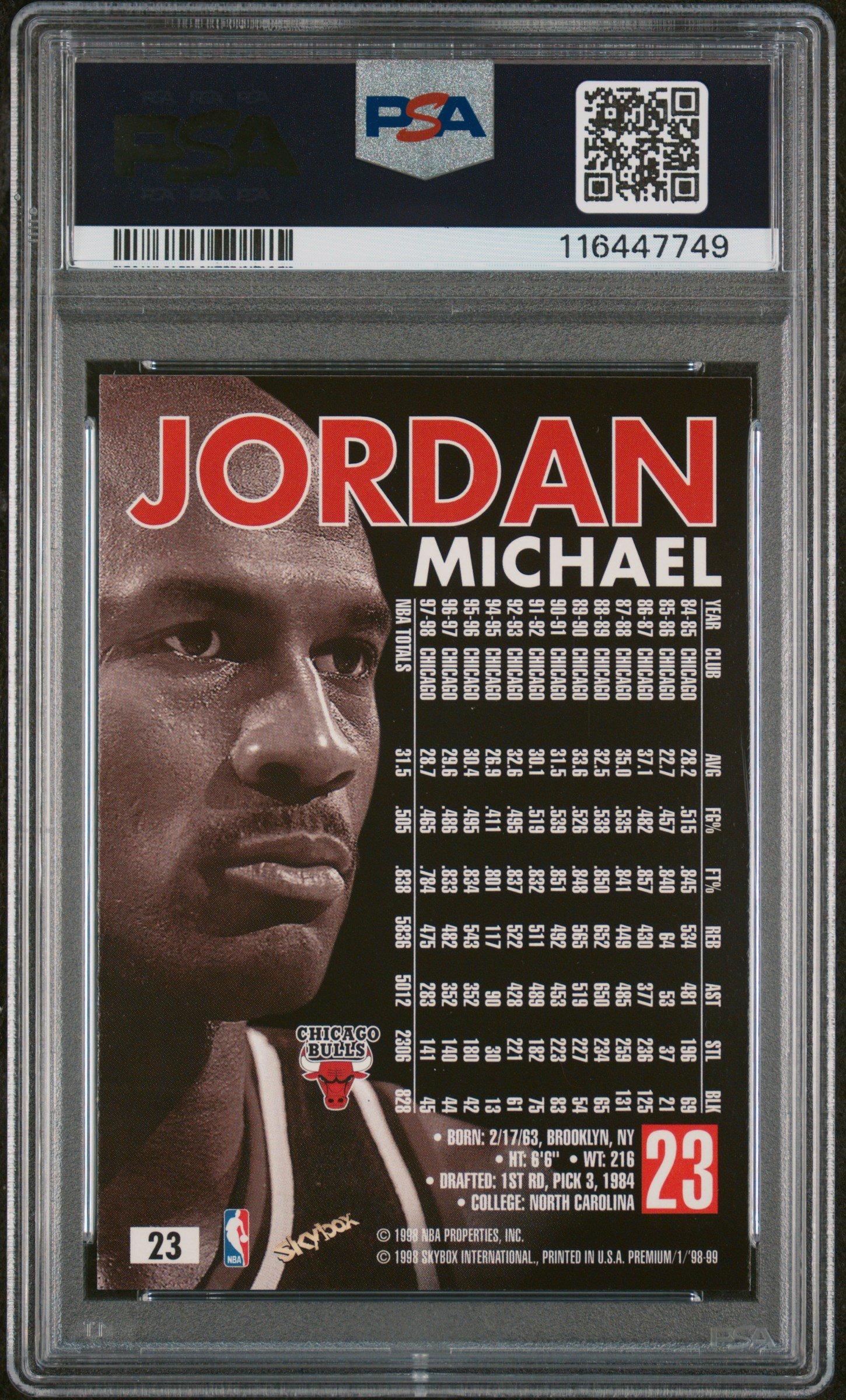 1998 Skybox Premium 23 Michael Jordan PSA