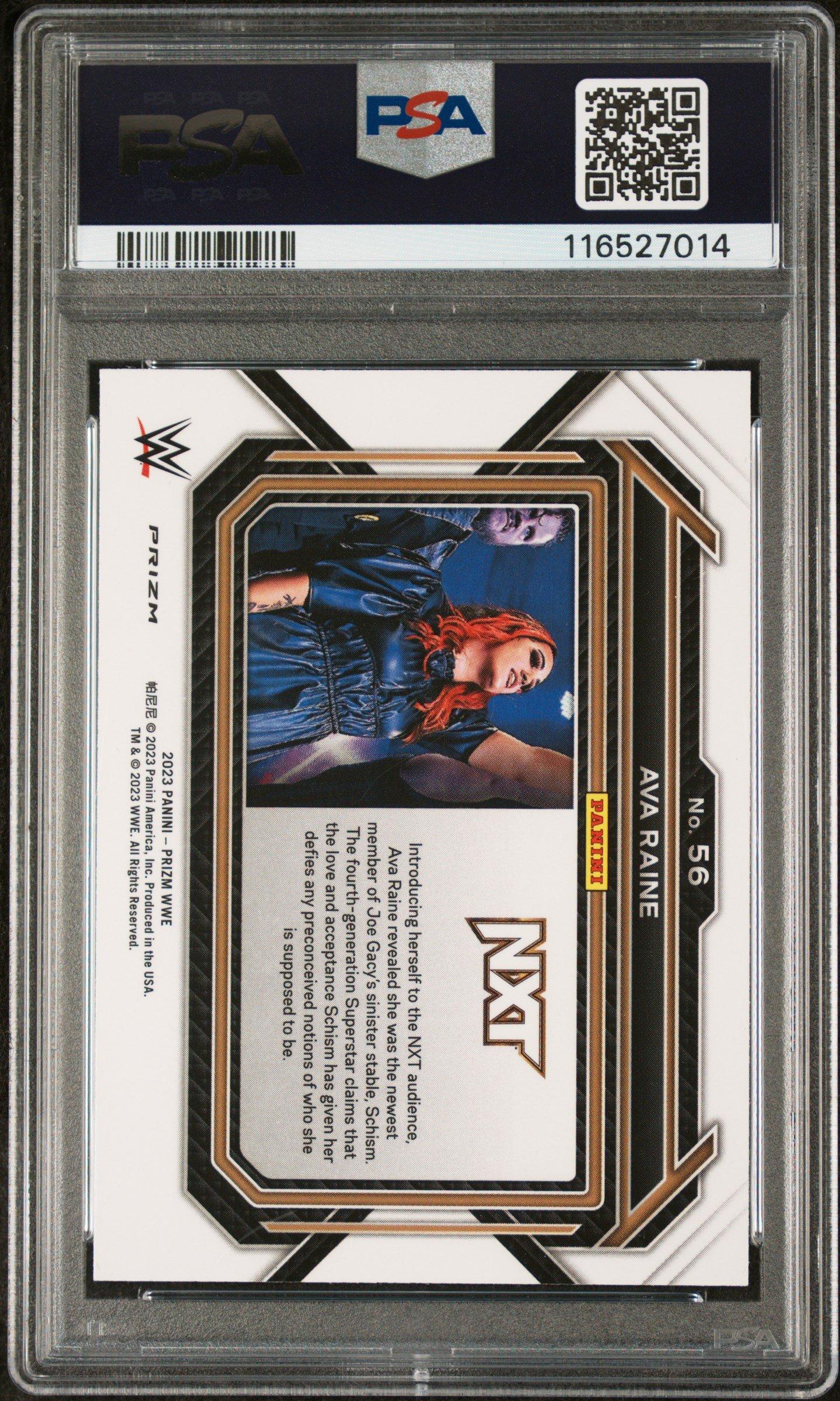 2023 Panini Prizm Wwe 56 Ava Raine Ice PSA 10