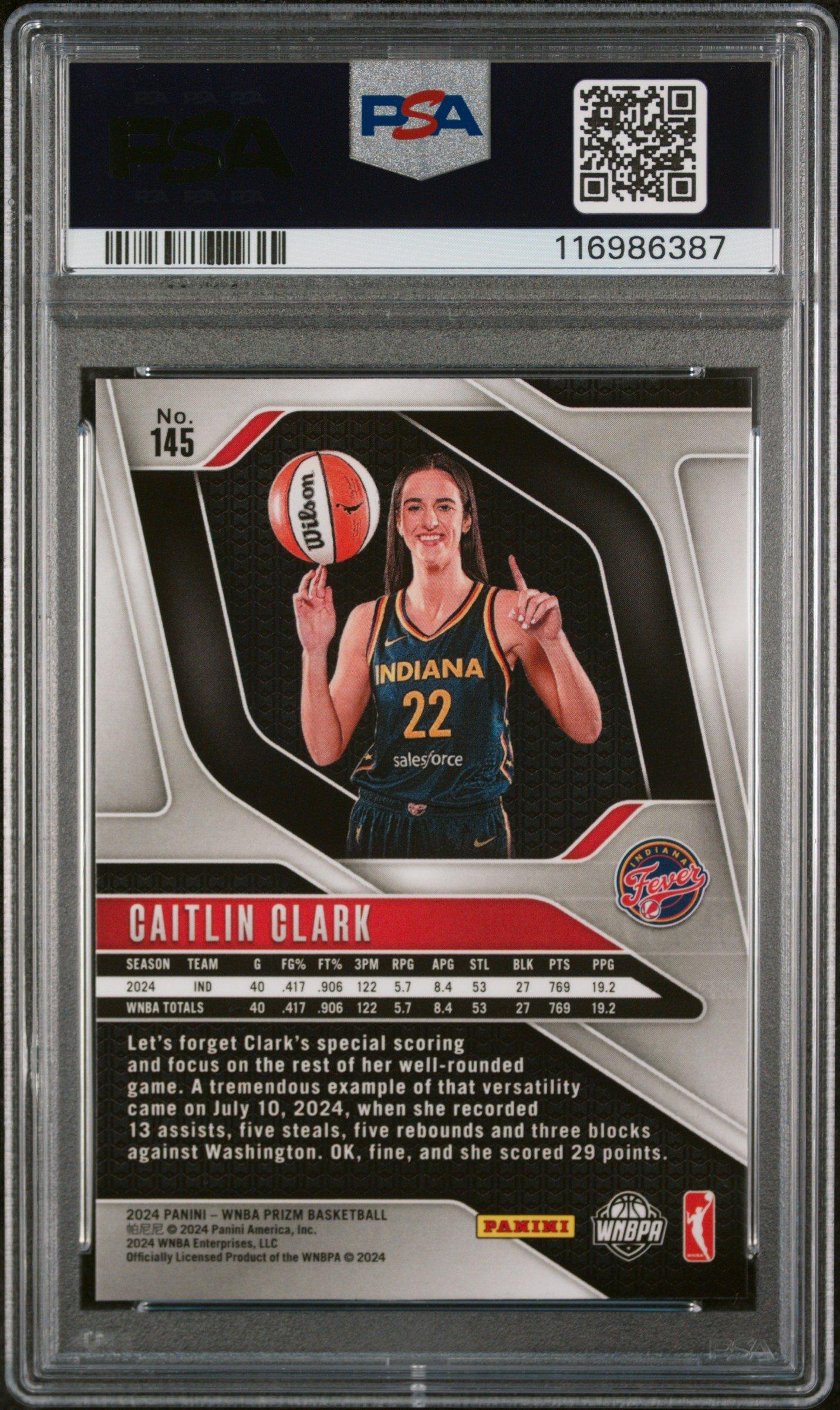 2024 Panini Prizm Wnba 145 Caitlin Clark PSA