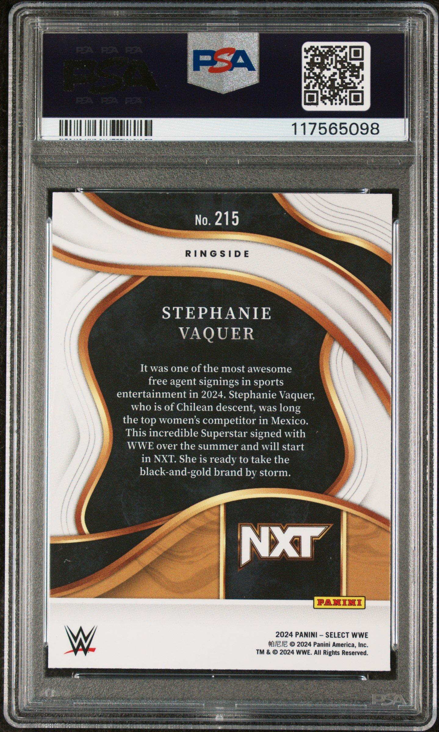 2024 Panini Select Wwe 215 Stephanie Vaquer PSA 10