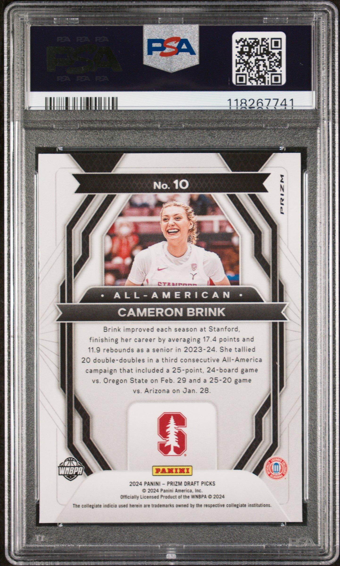 2024 Panini Prizm Draft Picks All-american 10 Cameron Brink Purple