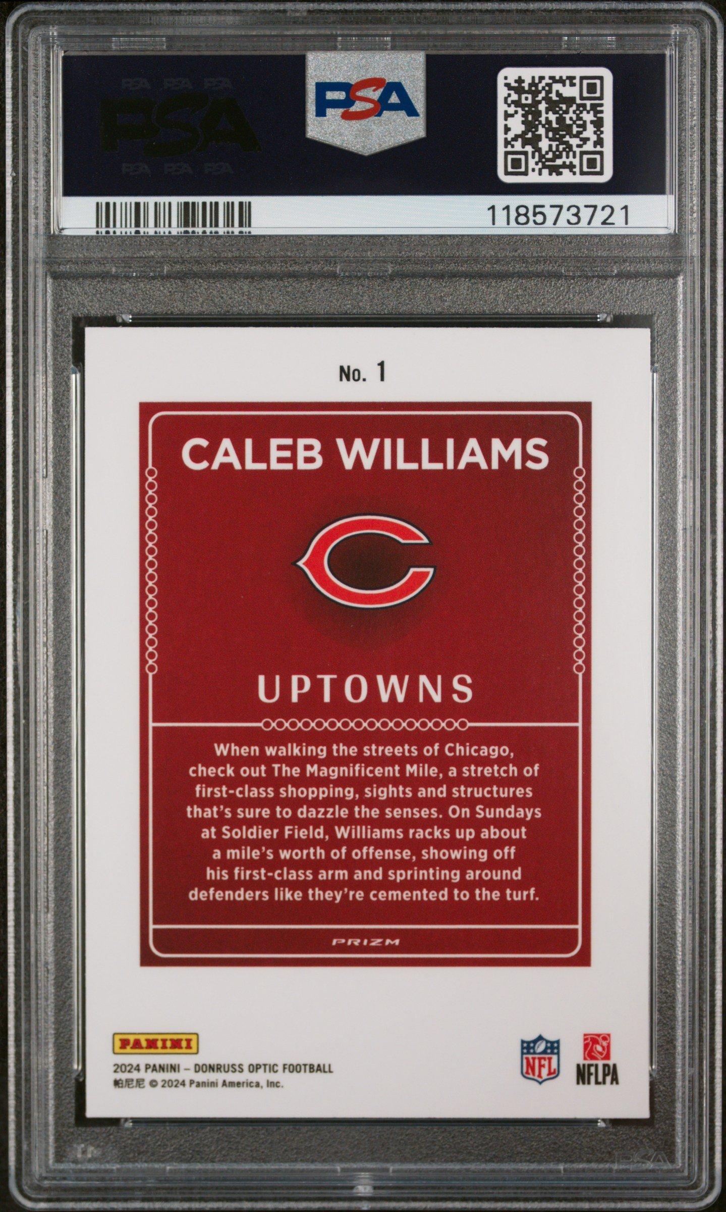 2024 Panini Donruss Optic Uptowns 1 Caleb Williams PSA