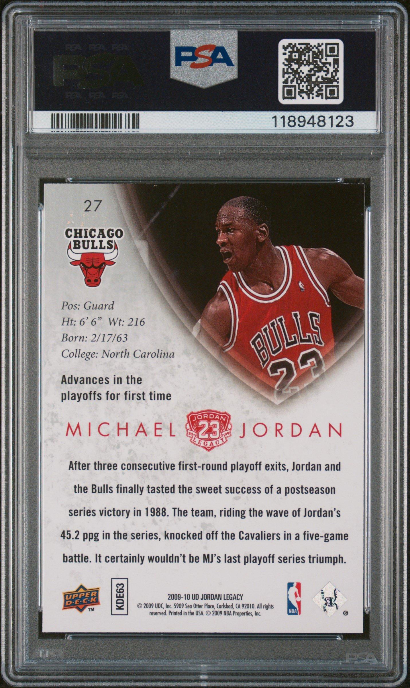 2009 Upper Deck Jordan Legacy Gold Michael Jordan PSA