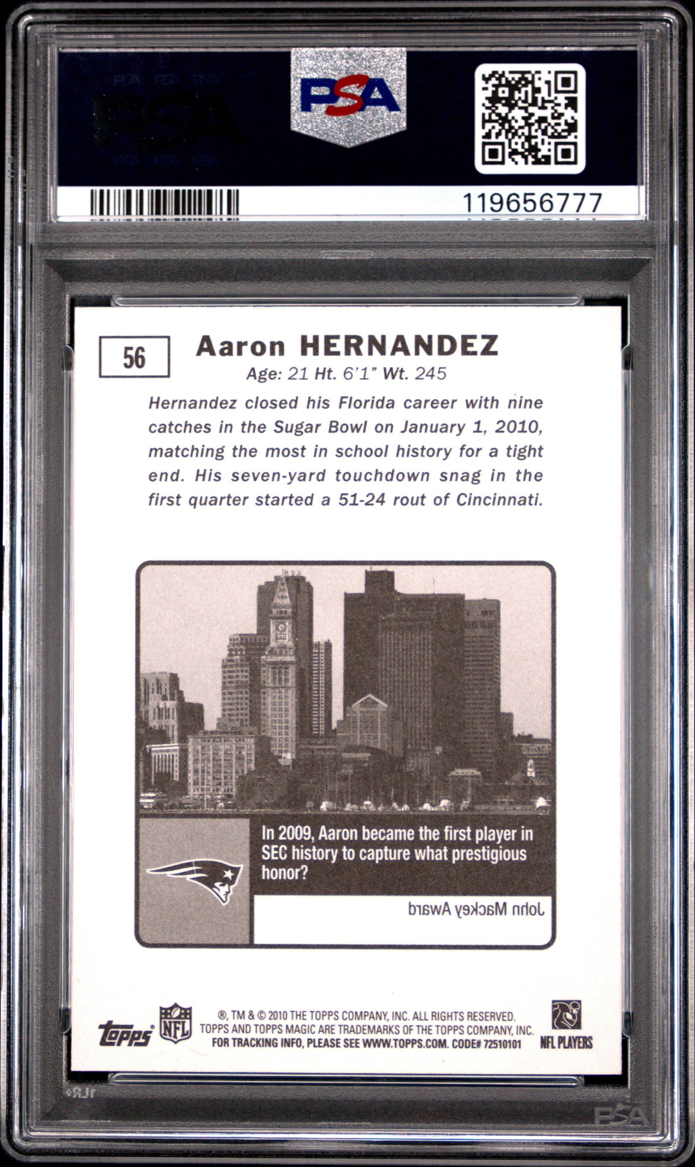 2010 Topps Magic 56 Aaron Hernandez PSA 10 Graded Card | GameStop