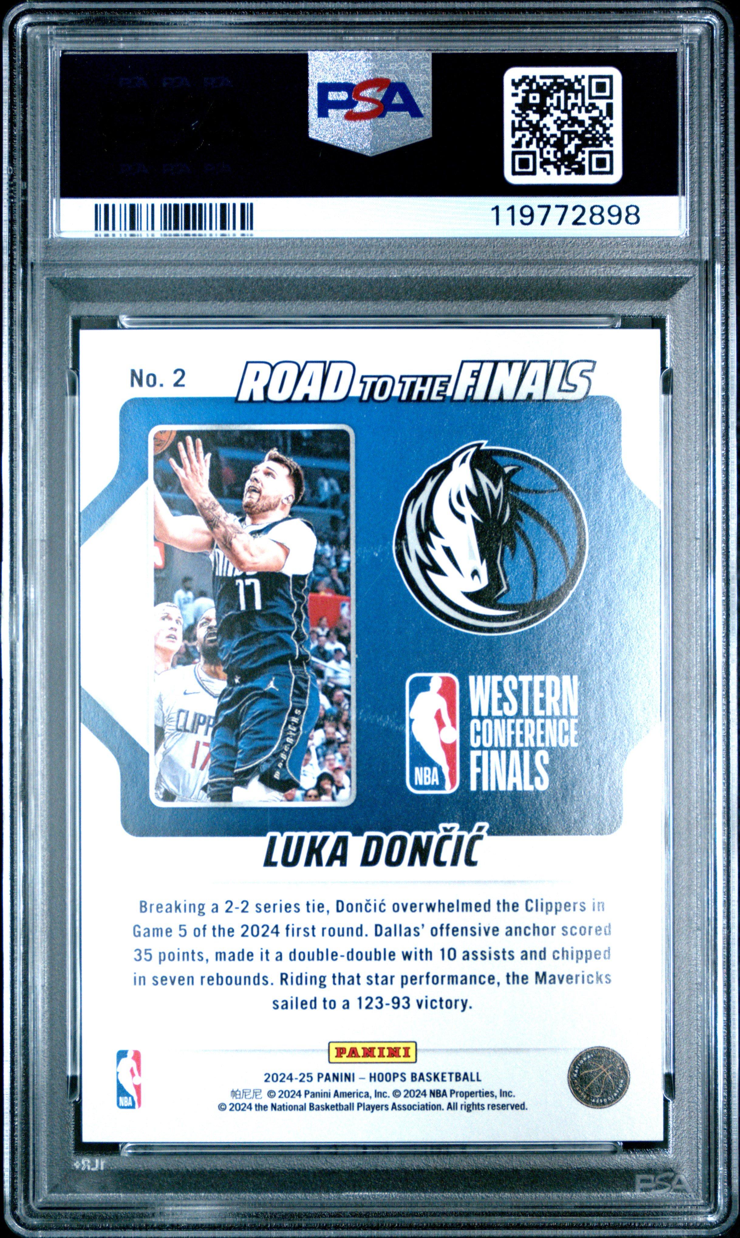 2024 Panini Nba Hoops Road To The Finals First Round Recap 2 Luka Doncic PSA 10