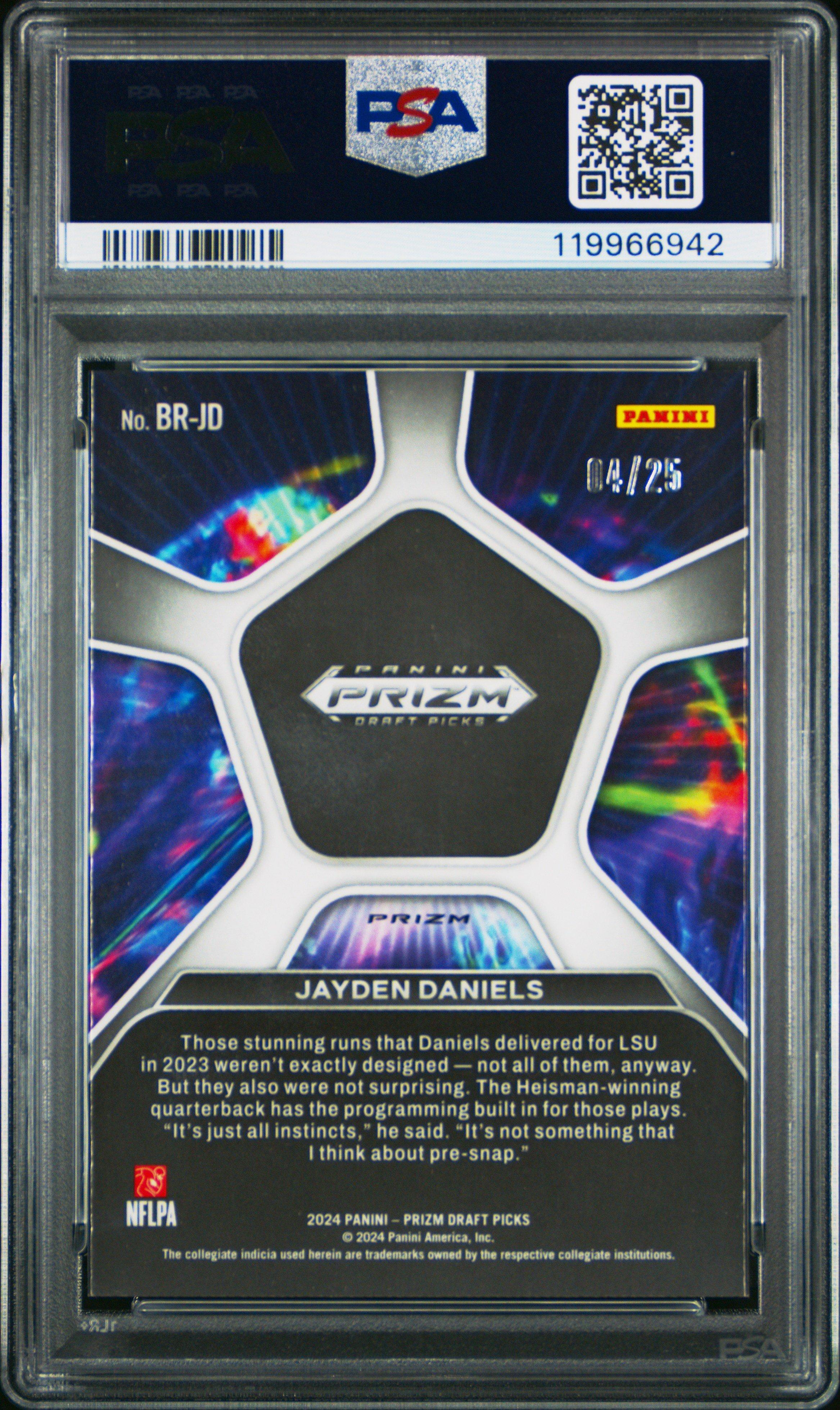2024 Panini Prizm Draft Picks Brilliance Brjd Jayden Daniels Mojo Prizm PSA 10
