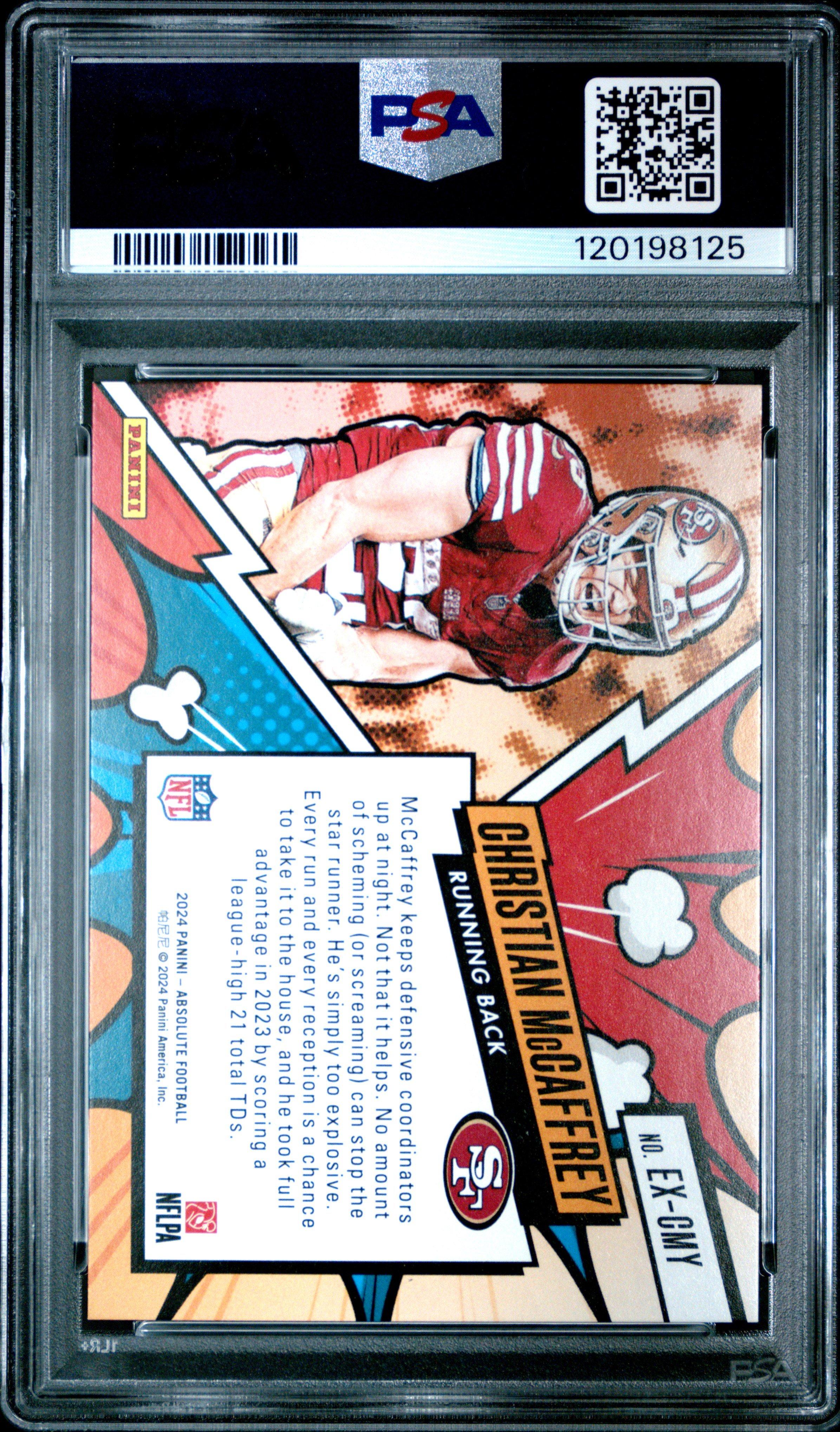 2024 Panini Absolute Explosive Excmy Christian Mccaffrey PSA 9