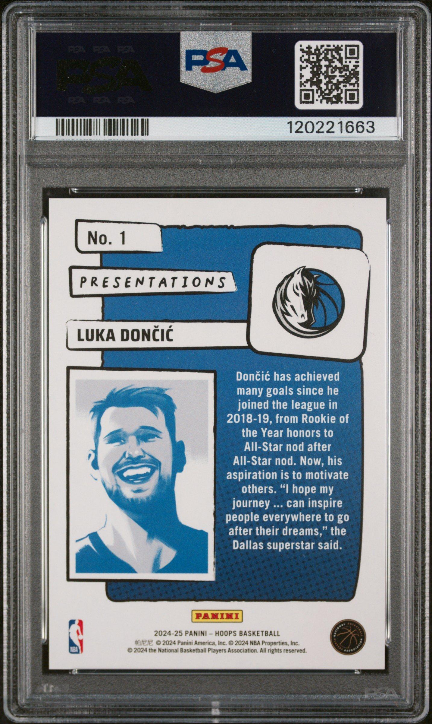 2024 Panini Nba Hoops Presentations 1 Luka Doncic PSA 10