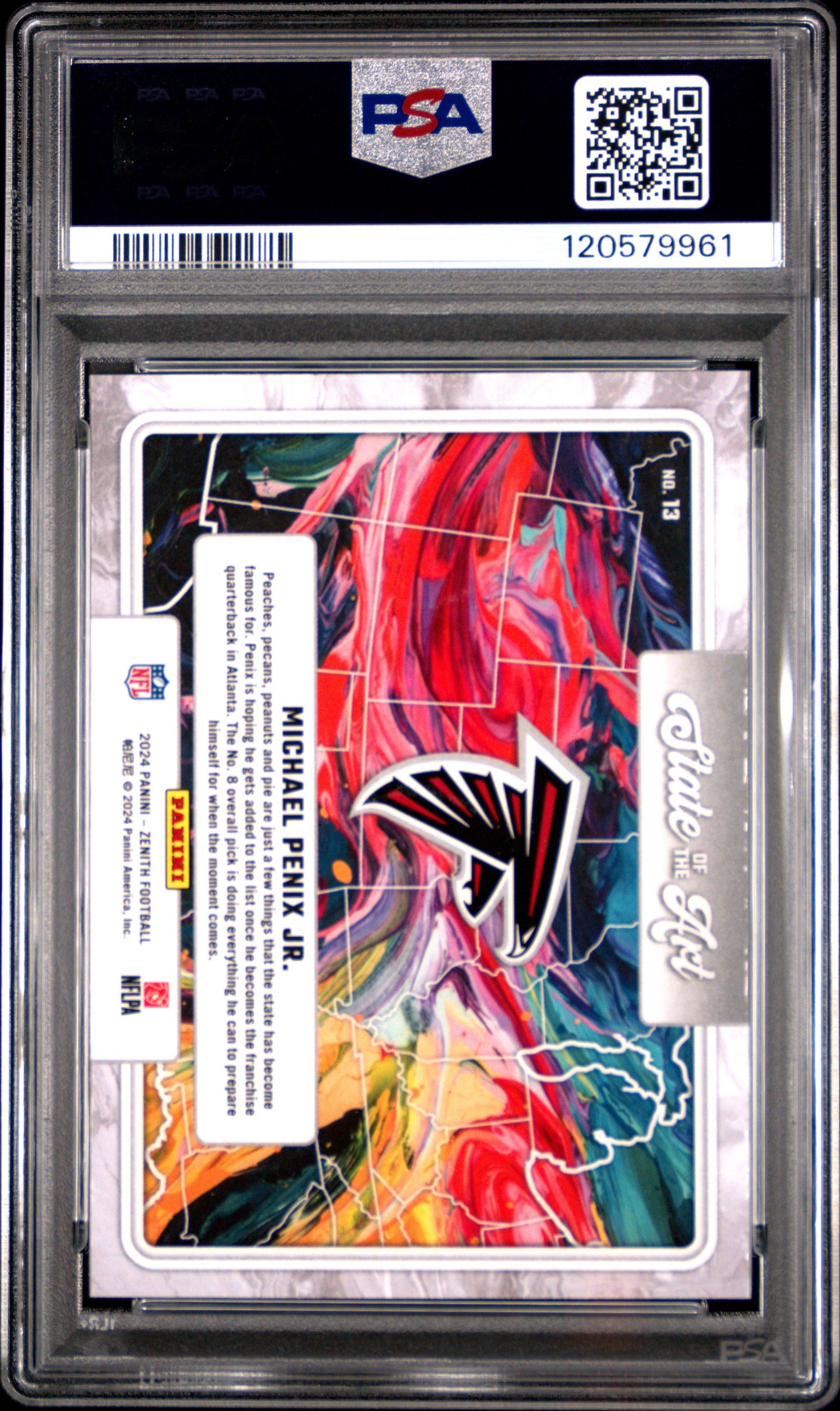 2024 Panini Zenith State Of The Art 13 Michael Penix Jr. PSA 10