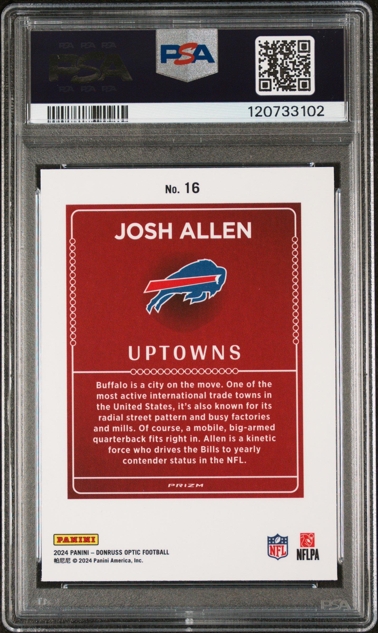 josh allen graded cards 2024 Panini Phoenix Josh Allen Color Blast Card Graded PSA MINT 9   Baseball Dreams & Memories