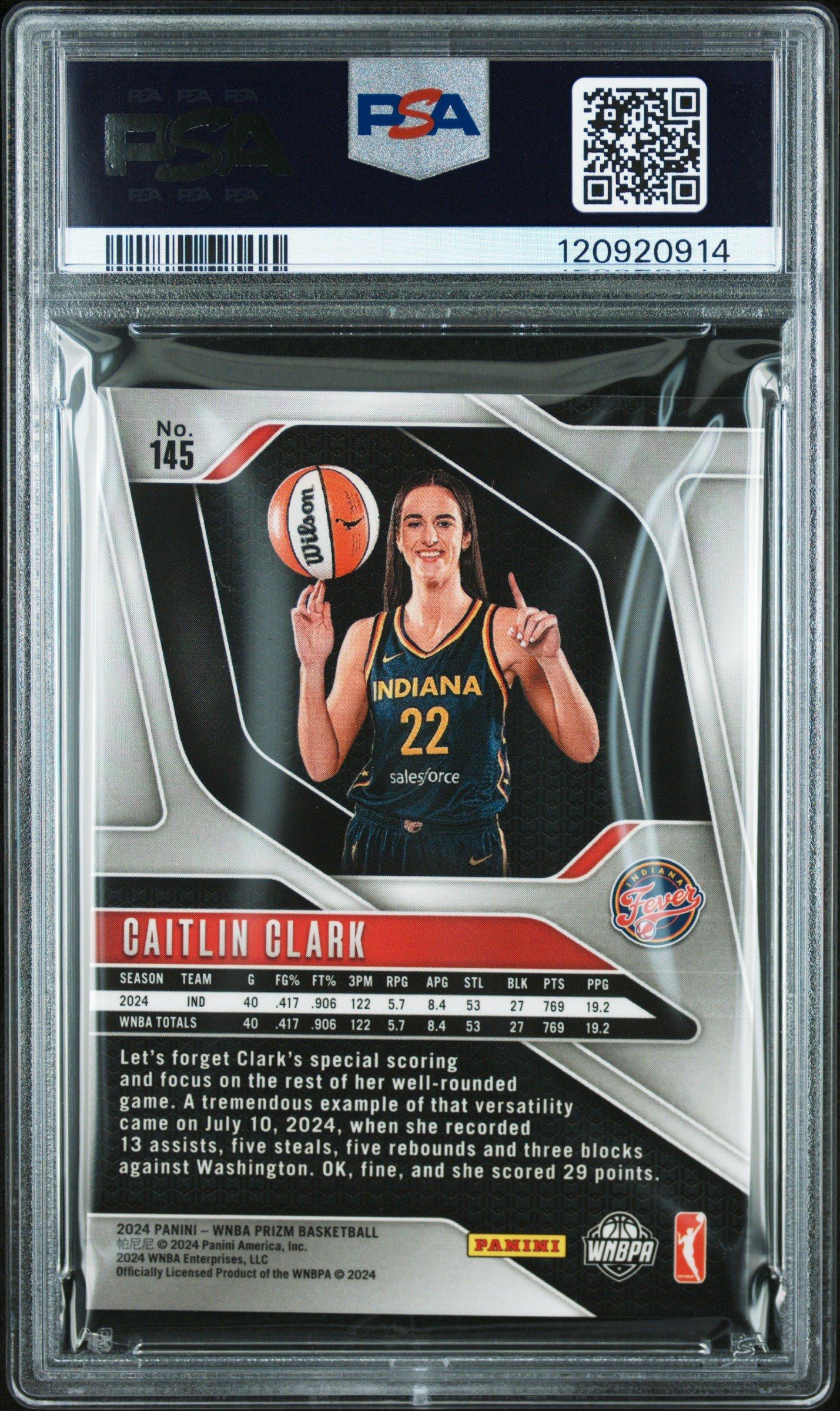 caitlin clark graded card 2024 Panini Collection Caitlin Clark #RBCC Record Breaker Rookie RC Basketball PSA 10 Gem Mint : Collectibles & Fine Art CAITLIN CLARK Card Name Graded 2024 Panini Prizm Caitlin