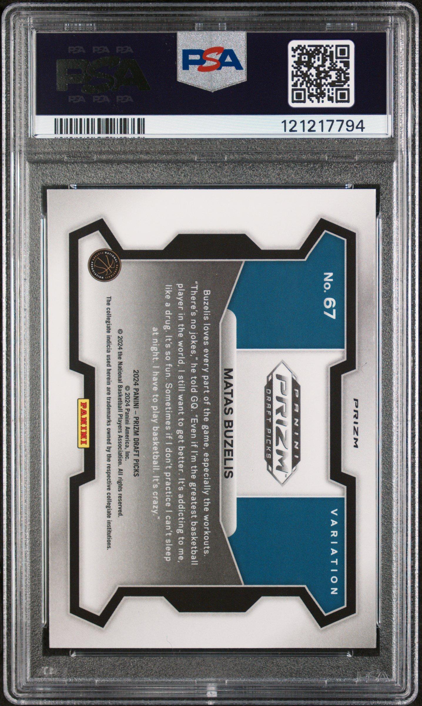 2024 Panini Prizm Draft Picks 67 Matas Buzelis Variation-red Ice