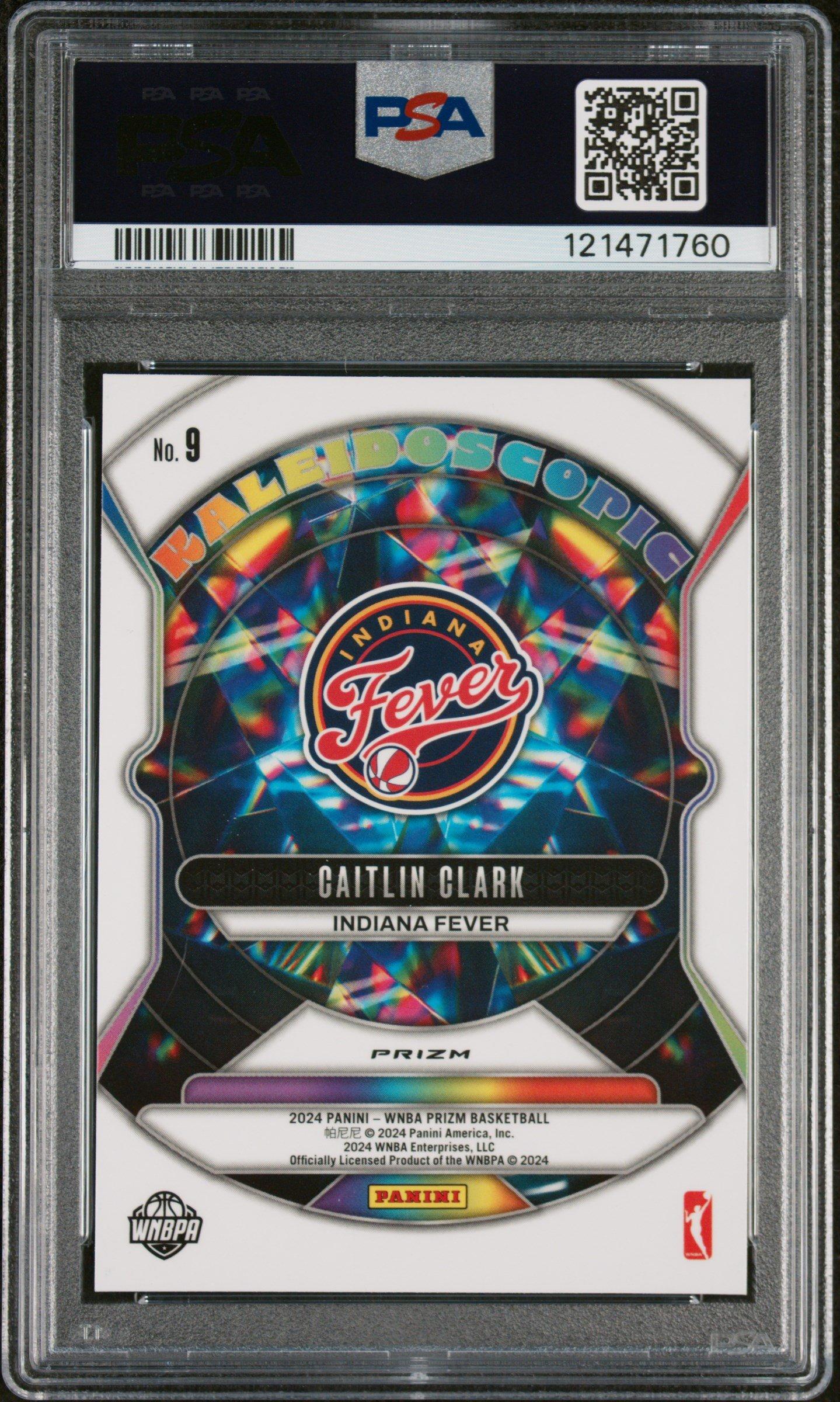 2024 Panini Prizm Wnba Kaleidoscopic 9 Caitlin Clark Green Prizm PSA 9