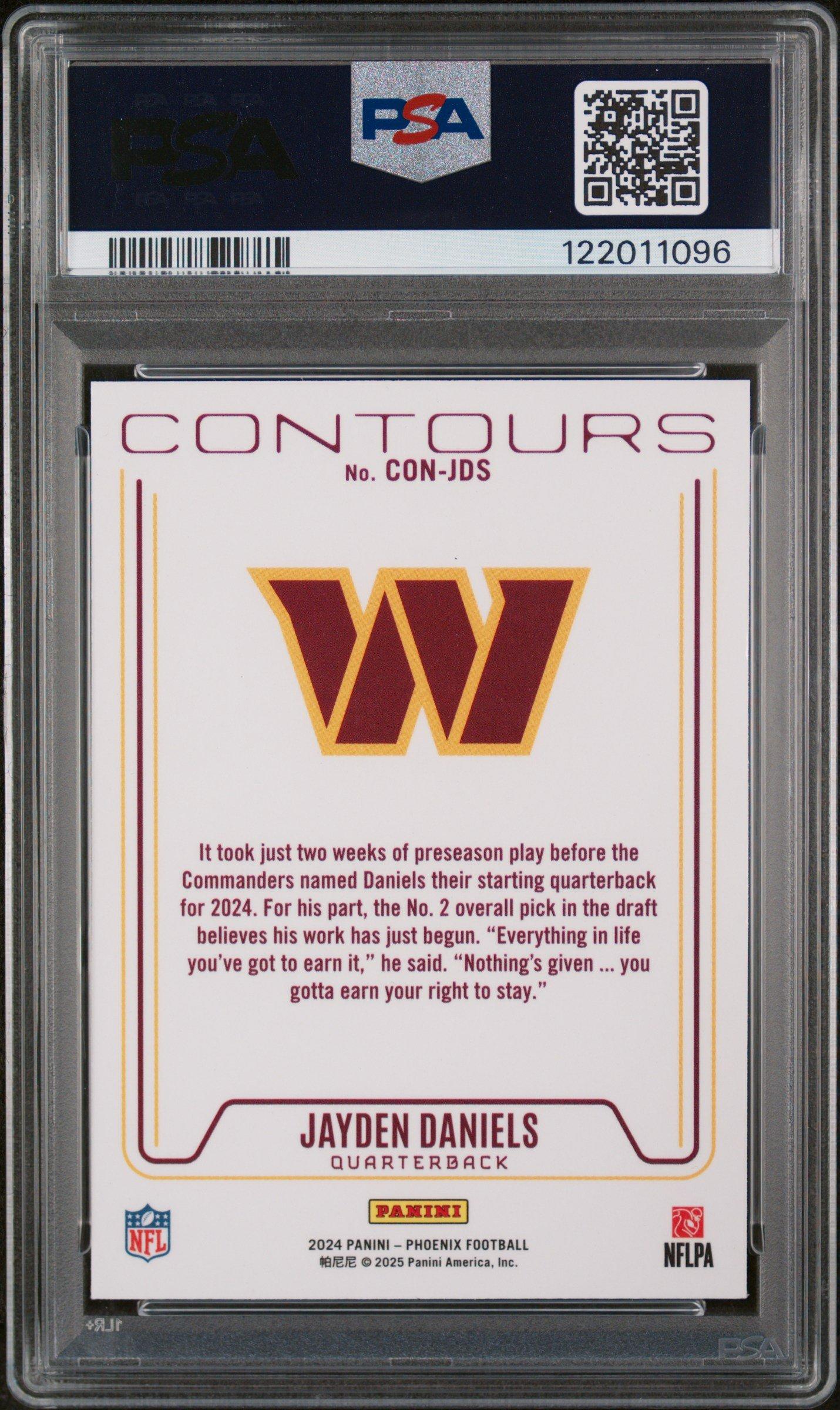 2024 Panini Phoenix Contours Conjds Jayden Daniels PSA 9