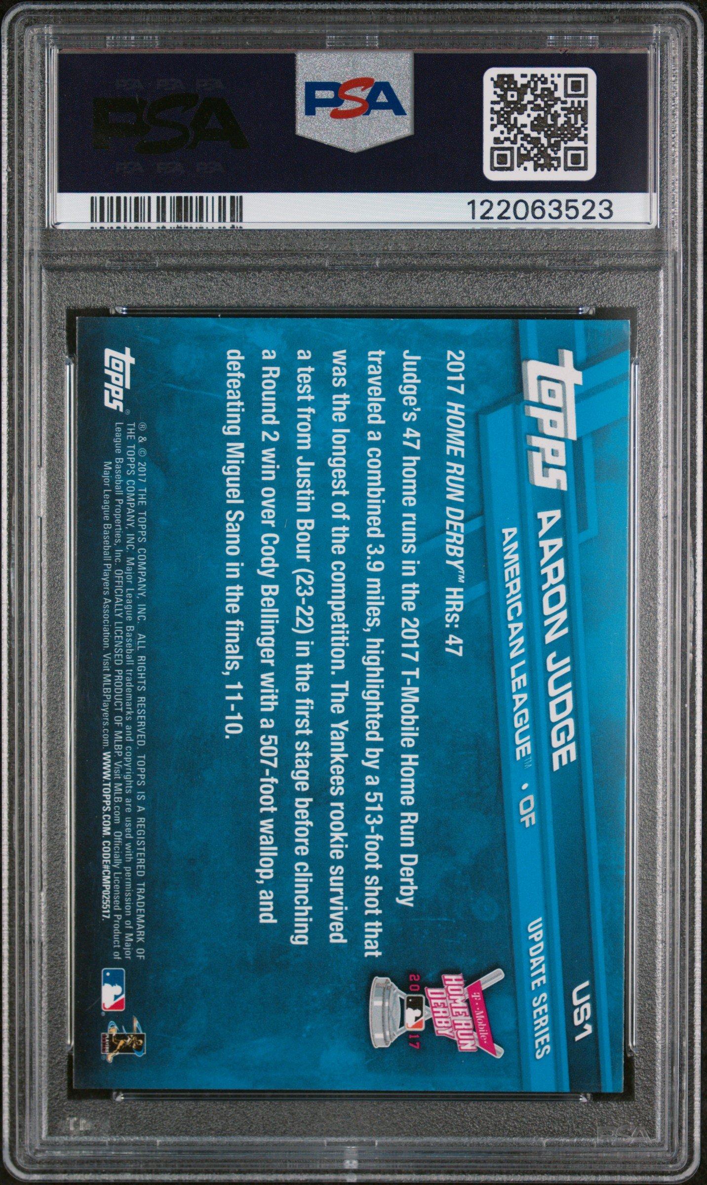 2017 Topps Update Us1 Aaron Judge PSA 9