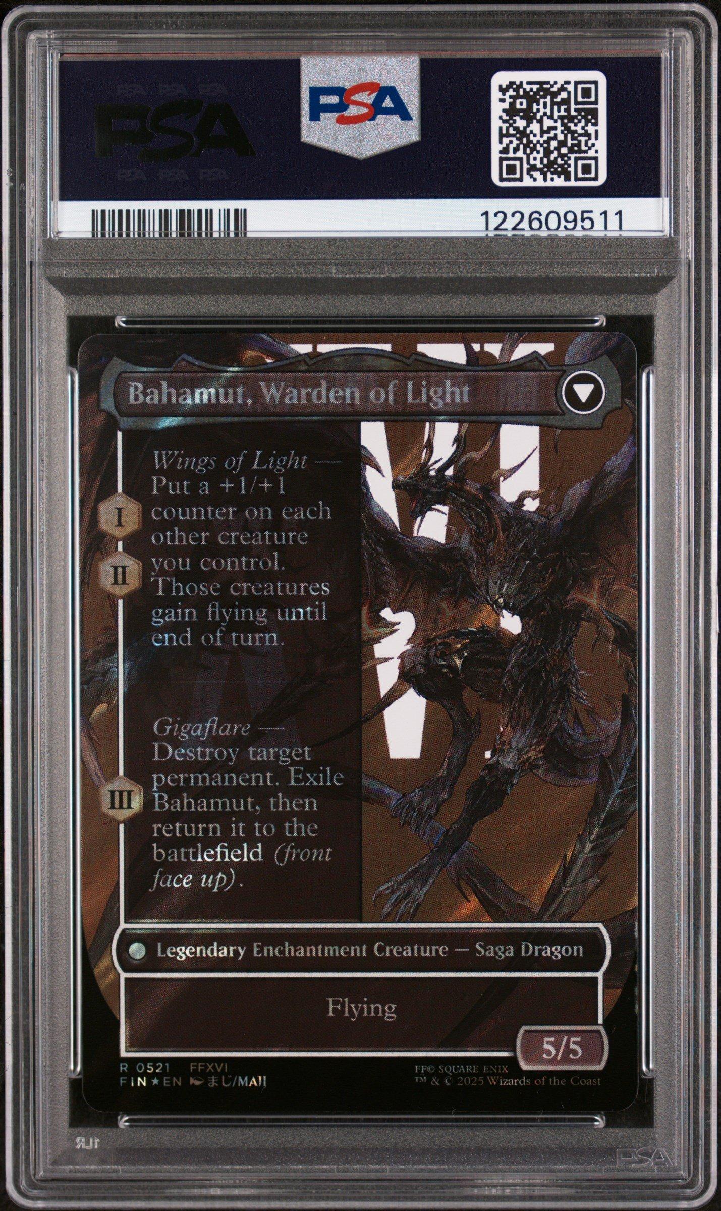 2025 Magic The Gathering Final Fantasy 0521 Dion, Bahamut's Dominant/bahamut, Warden Of Light Character Borderless-surge Foil PSA 10