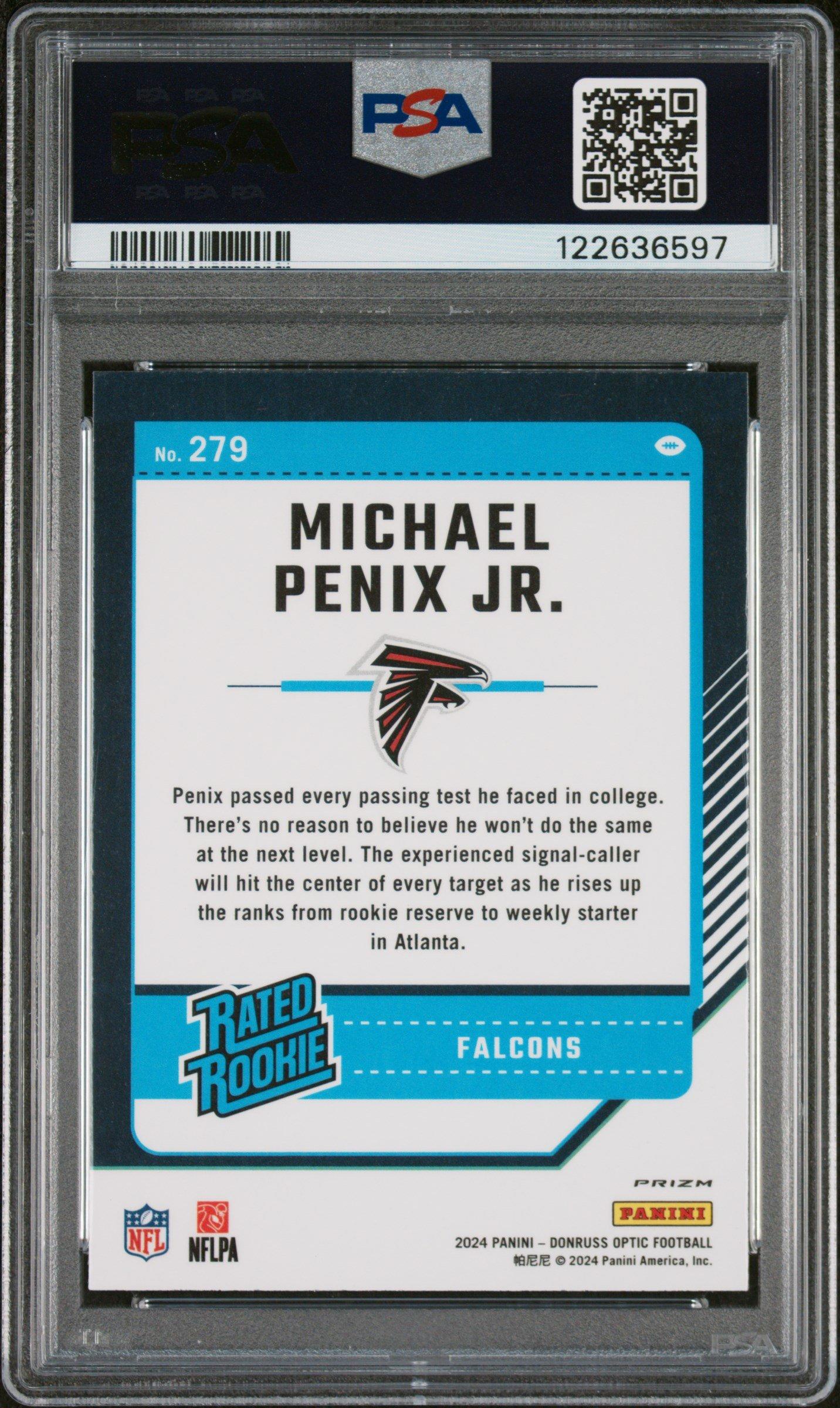 2024 Panini Donruss Optic 279 Michael Penix Jr. Stars PSA 9