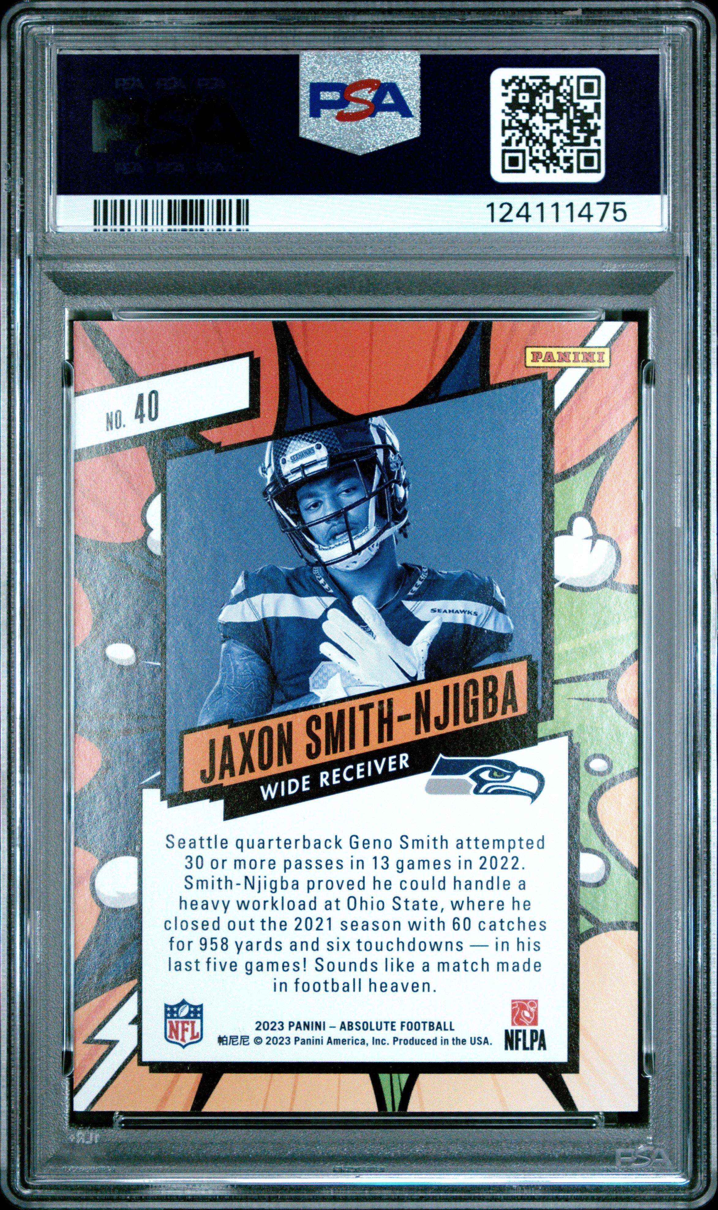 2023 Panini Absolute Explosive 40 Jaxon Smith-njigba PSA 9