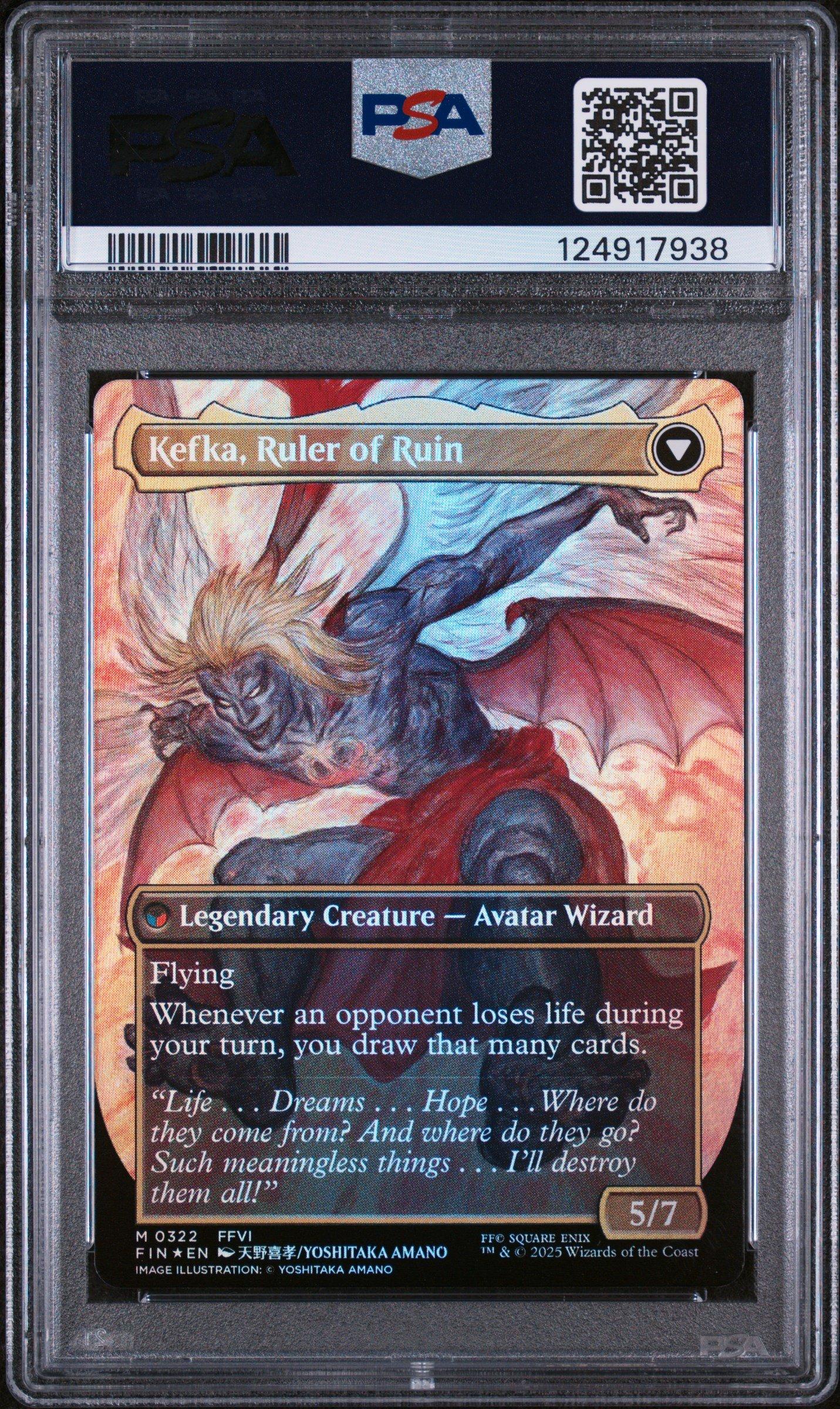 2025 Magic The Gathering Final Fantasy 0322 Kefka, Court Mage/kefka, Ruler Of Ruin Artist Borderless-foil PSA 10