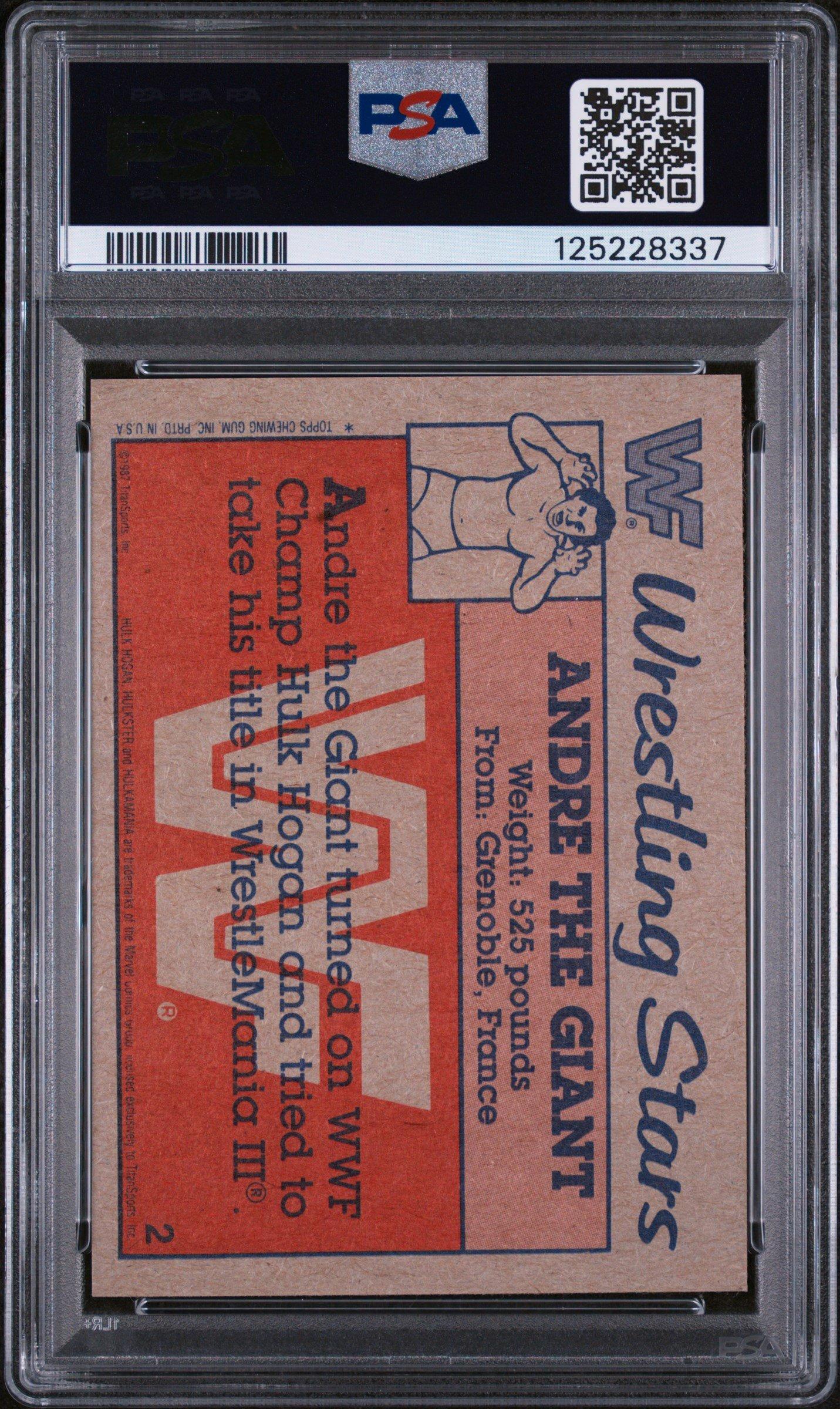 1987 Topps Wwf 2 Andre The Giant PSA 9