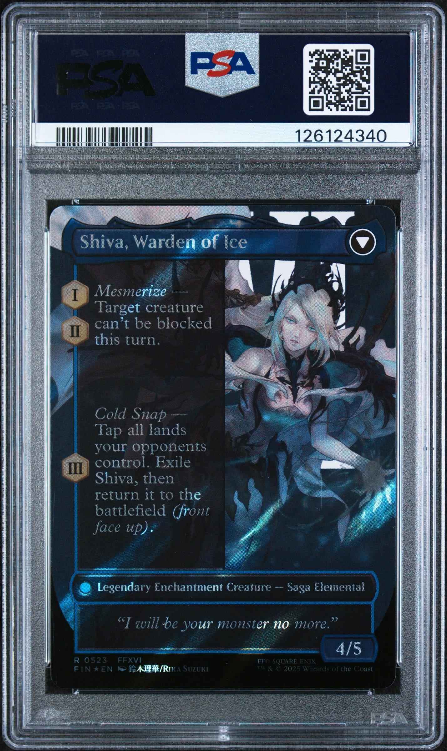 2025 Magic The Gathering Final Fantasy 0523 Jill, Shiva's Dominant/shiva,  Warden Of Ice Character Borderless-surge Foil PSA 10 Graded Card | GameStop
