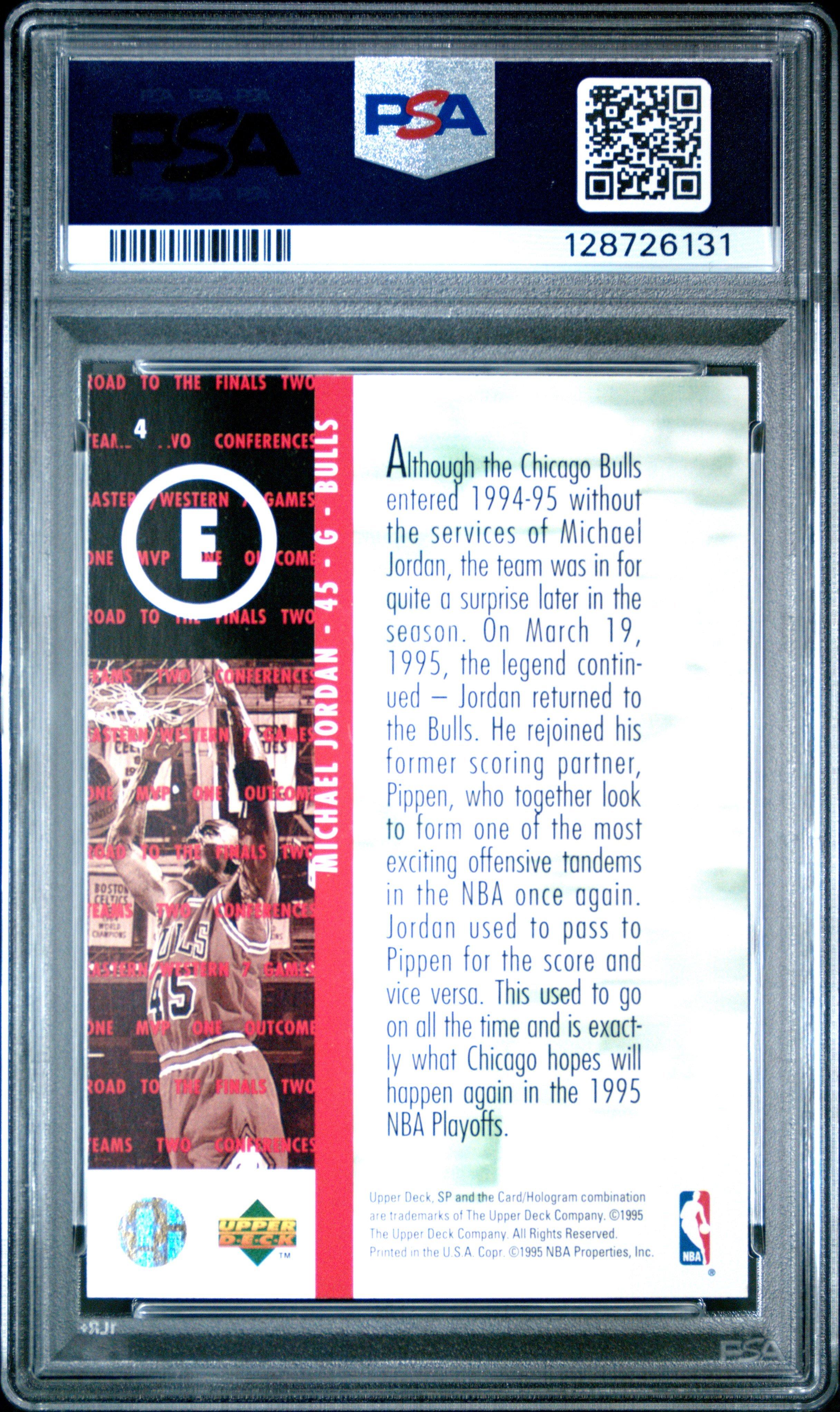 1994 Sp Championship 4 Michael Jordan PSA 9 Graded Card | GameStop