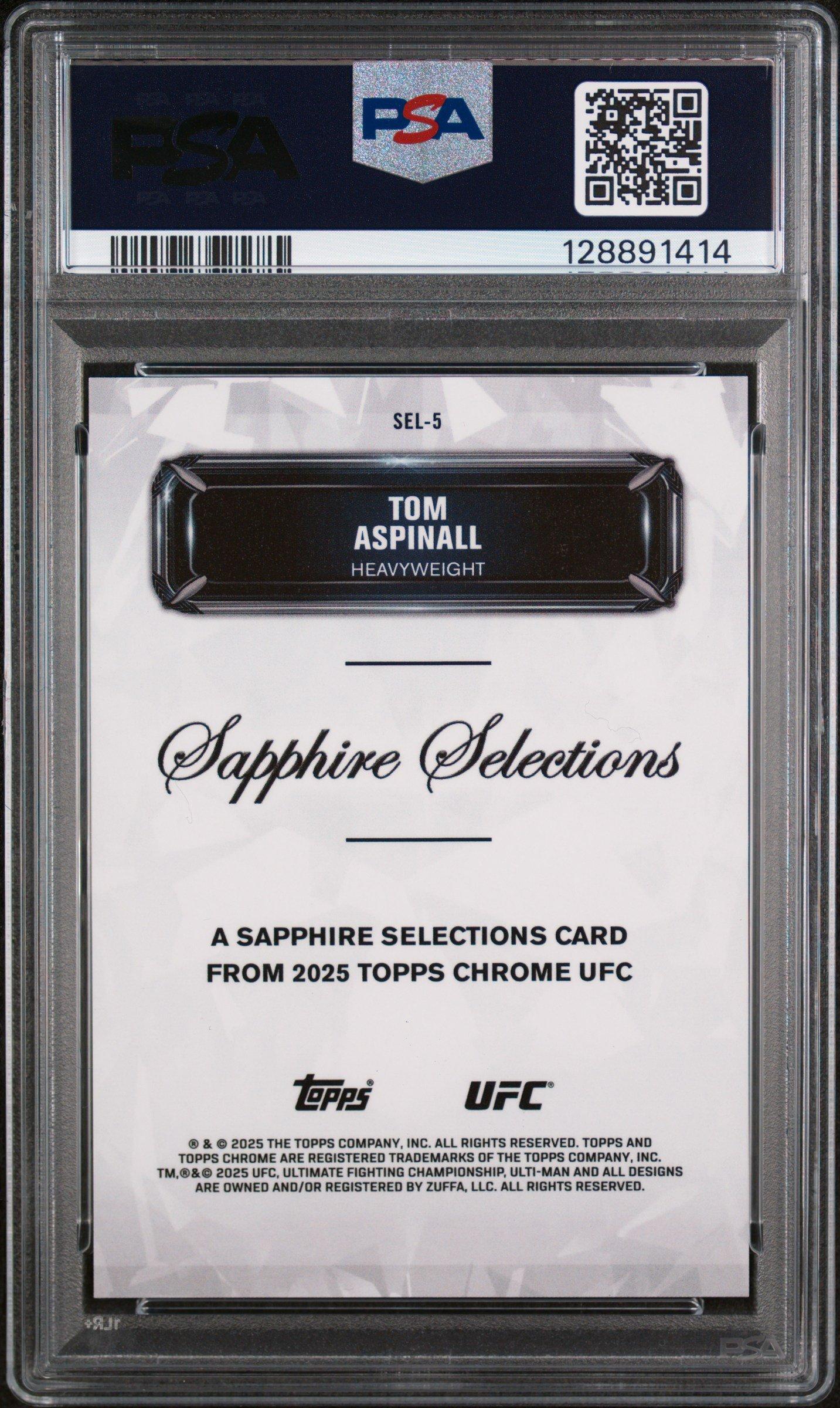 2025 Topps Chrome Sapphire Ufc Sapphire Selections Sel-5 Tom