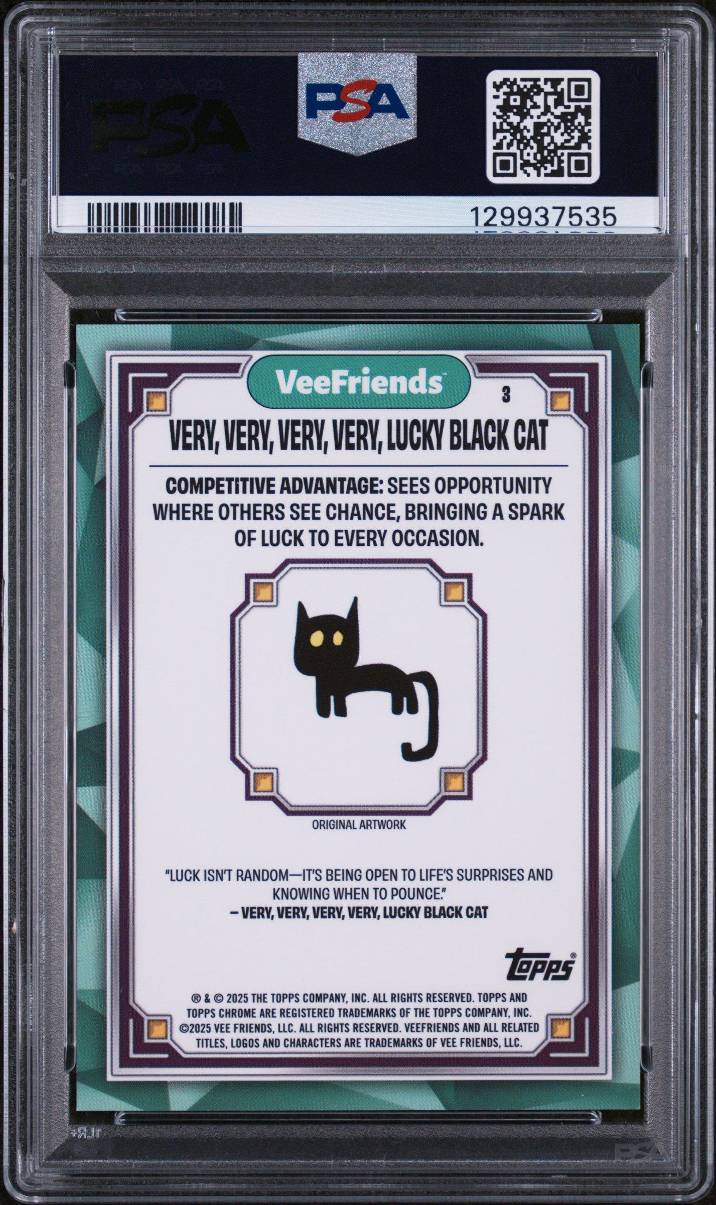 2025 Topps Chrome Veefriends 3 Very, Very, Very, Very, Lucky Black
