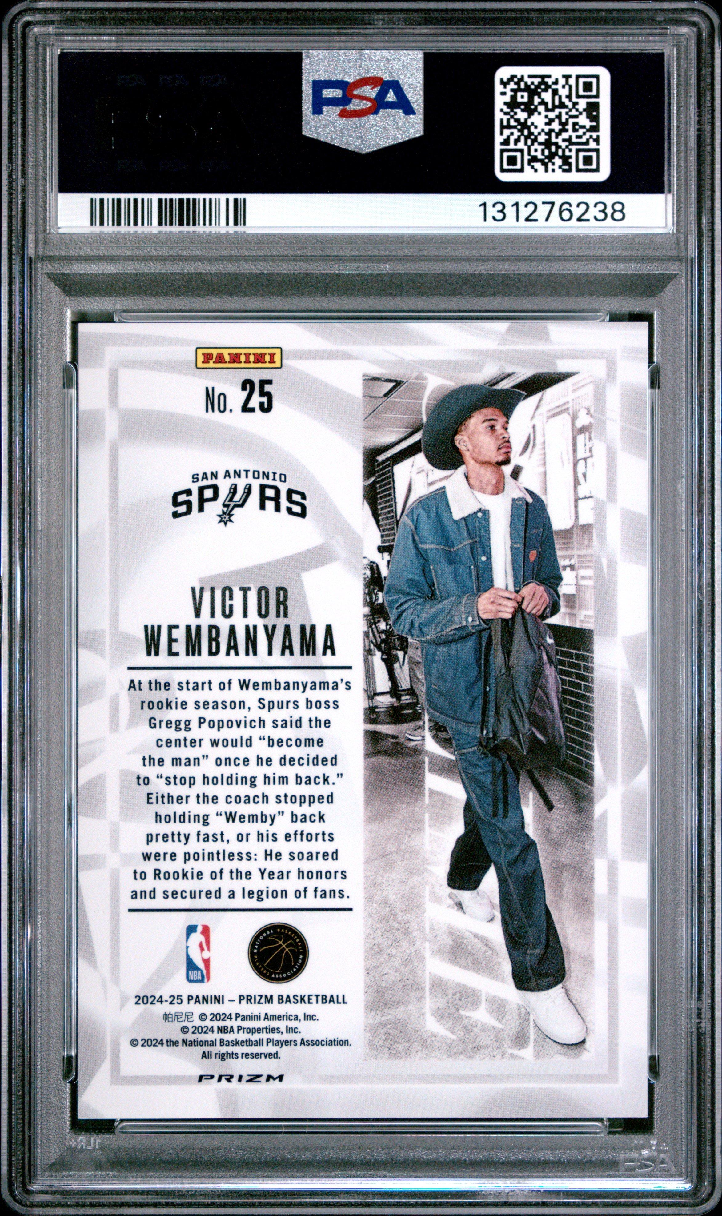 victor wembanyama graded cards Charitybuzz: 2023 Hoops Rookie Card, PSA 10 Gem Mint The Victor Wembanyama Rookie Card from the 2023 2023-24 Panini Instant Basketball #RPS-1