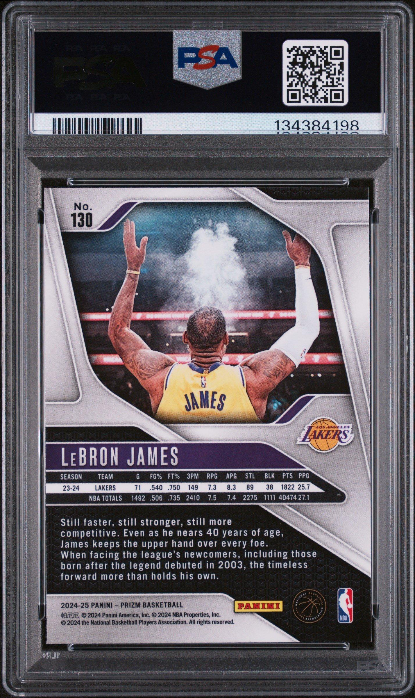 2024 Panini Prizm 130 Lebron James PSA 10 Graded Card | GameStop