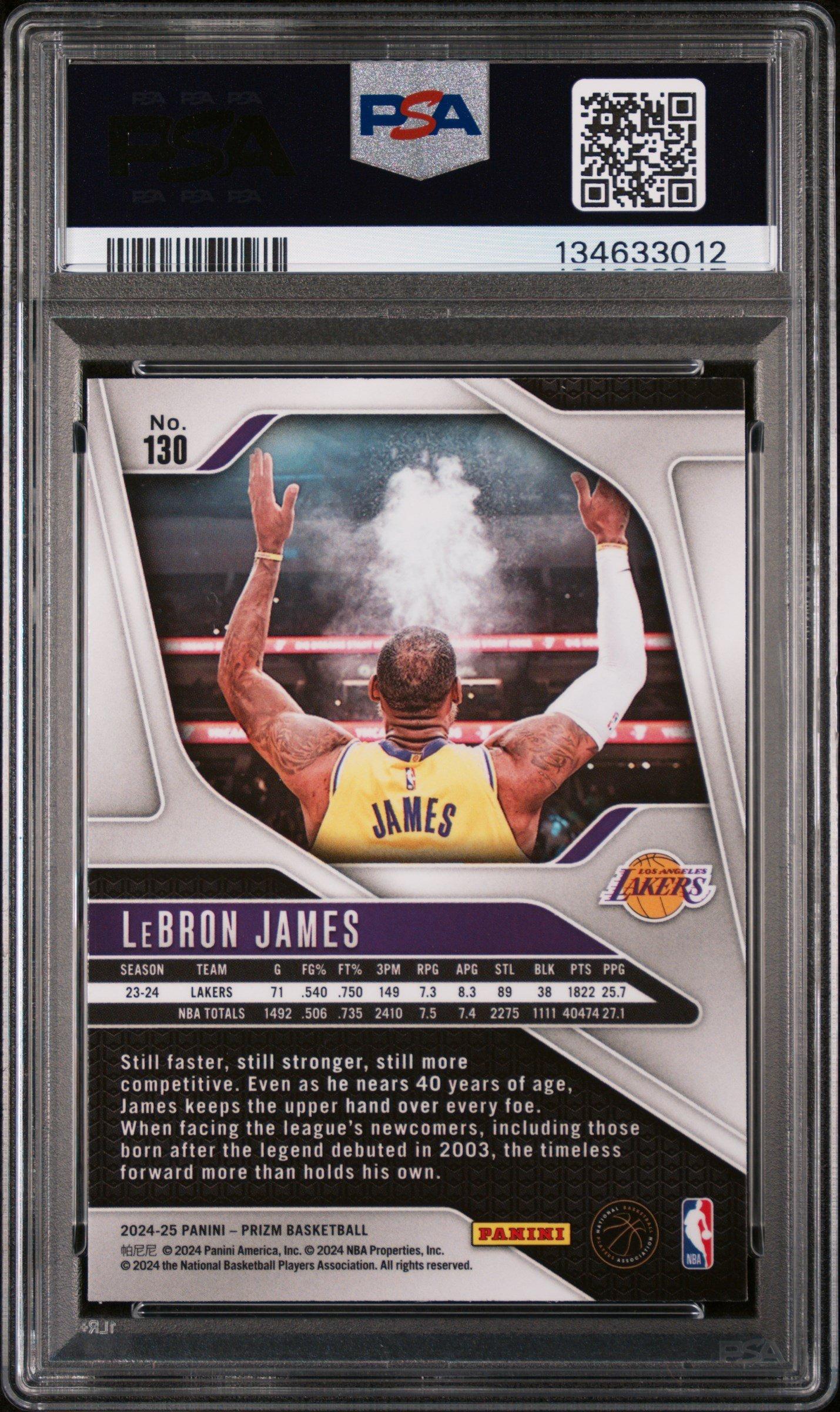 2024 Panini Prizm 130 Lebron James PSA 10 Graded Card | GameStop