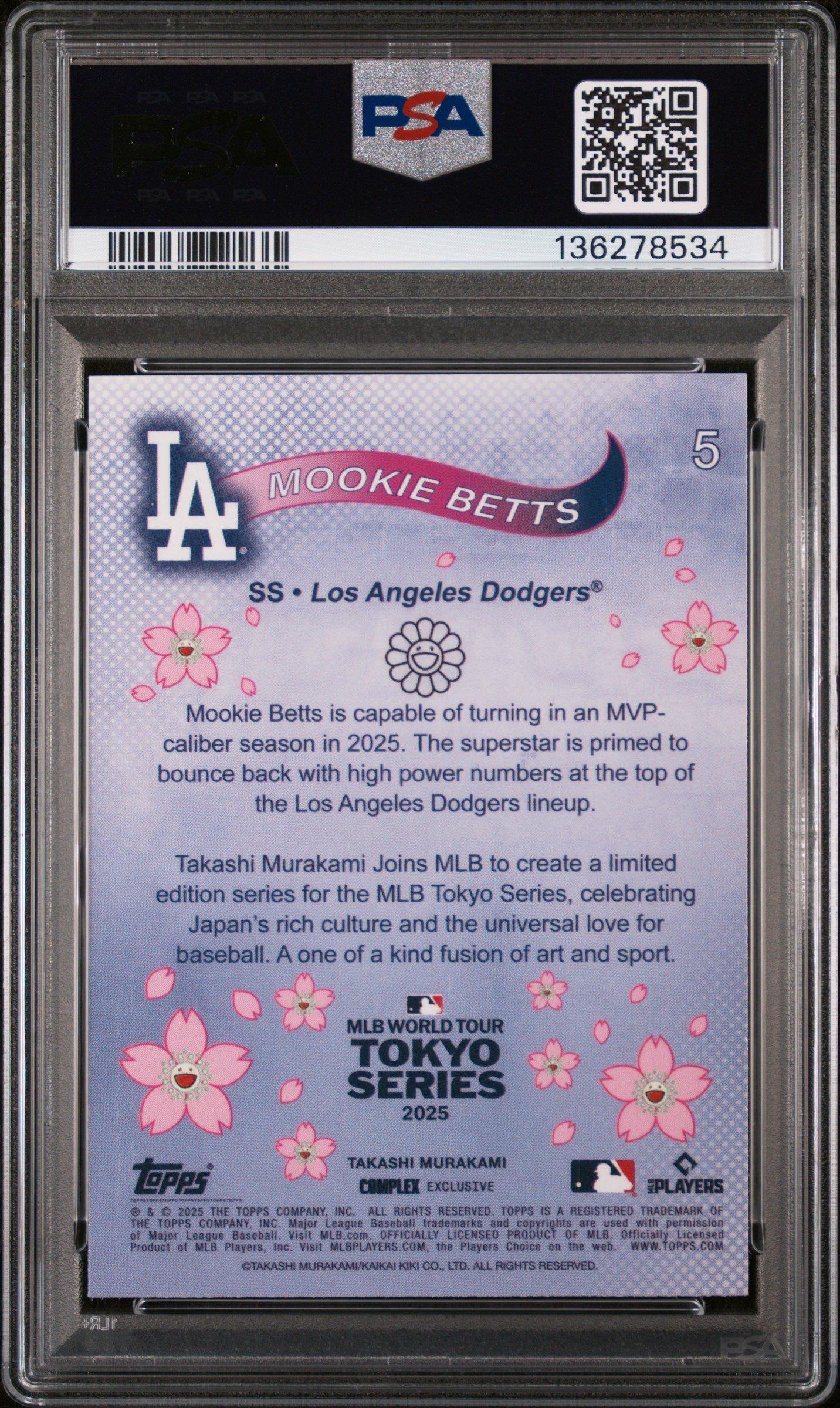 2025 Topps Takashi Murakami + Mlb World Tour Tokyo Series 5 Mookie