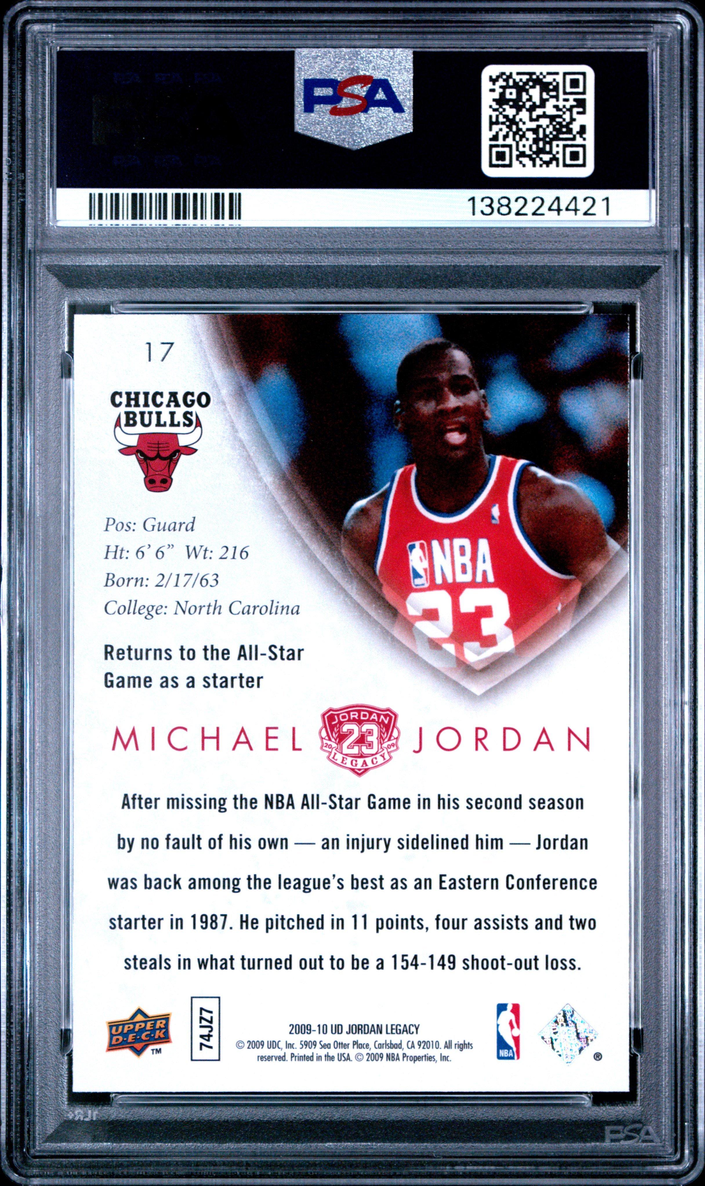 2009 Upper Deck Jordan Legacy Gold 17 Michael Jordan PSA 10 Graded