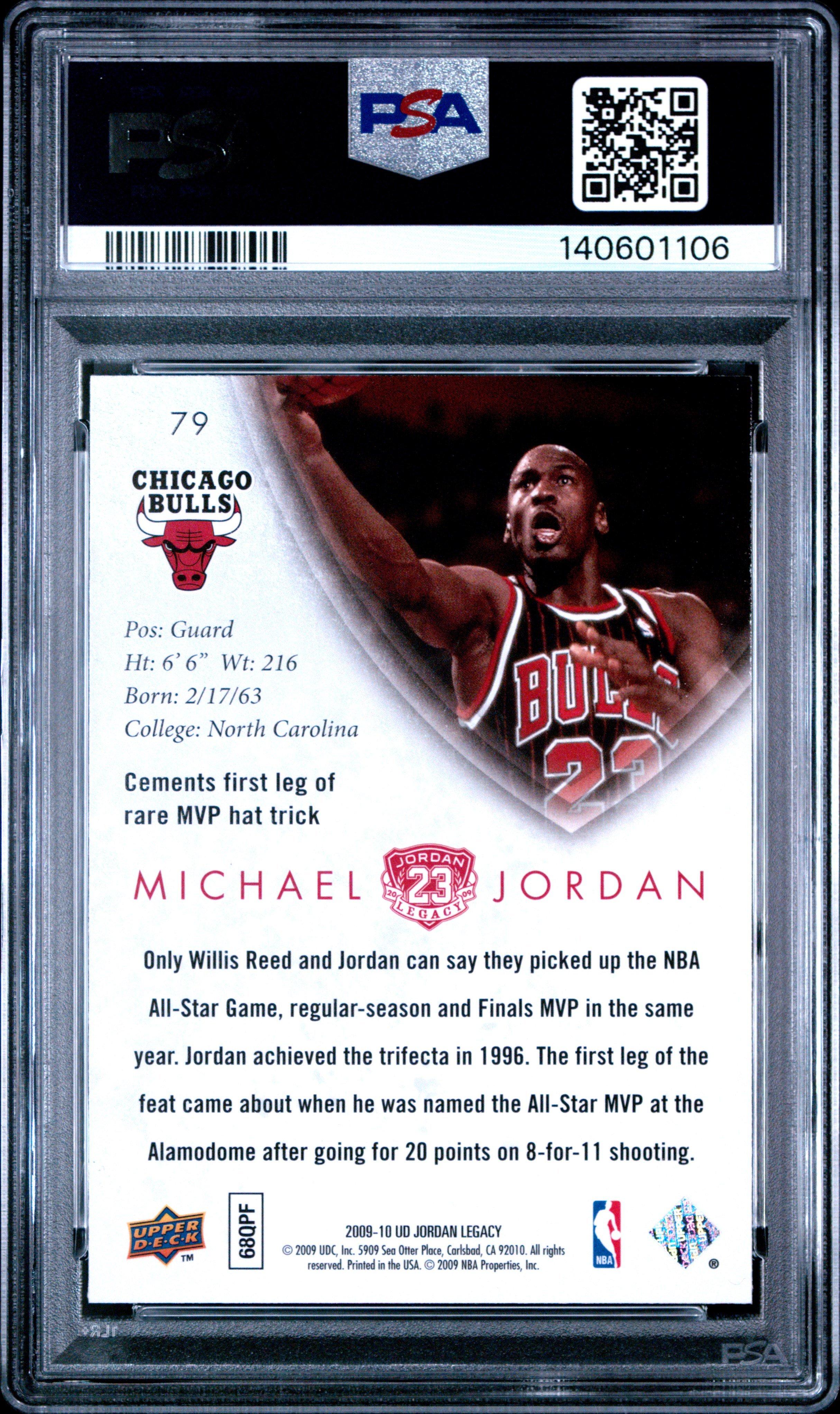 2009 Upper Deck Jordan Legacy Gold 79 Michael Jordan PSA 10 Graded Card |  GameStop