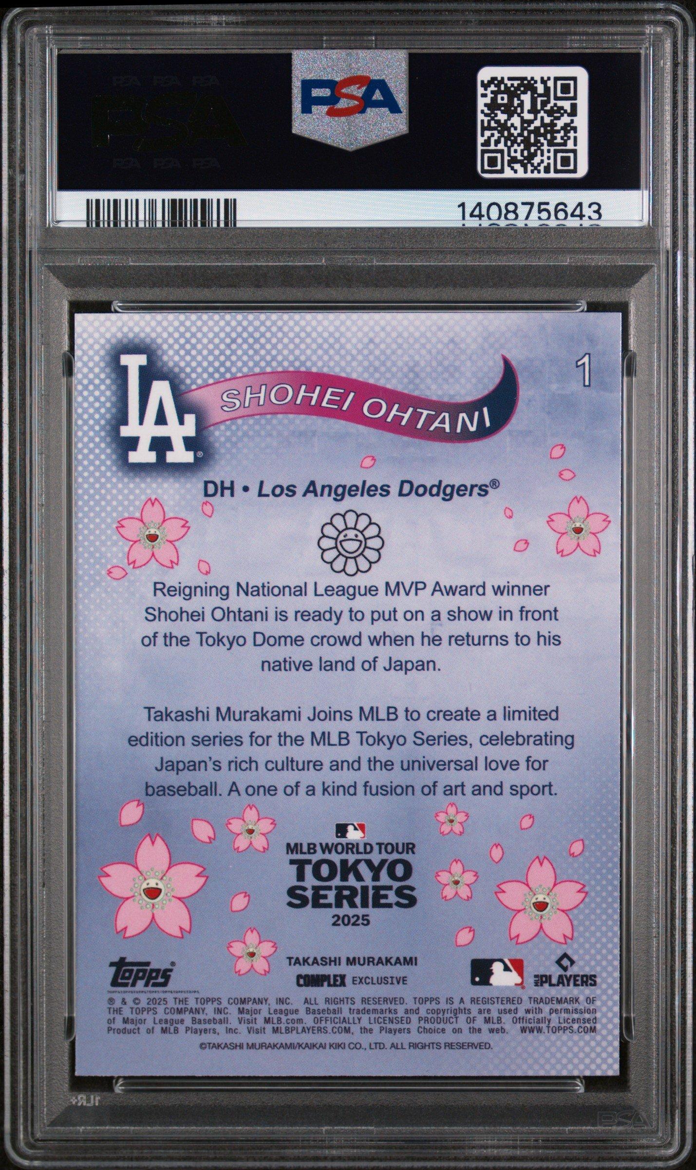 2025 Topps Takashi Murakami + Mlb World Tour Tokyo Series 1 Shohei
