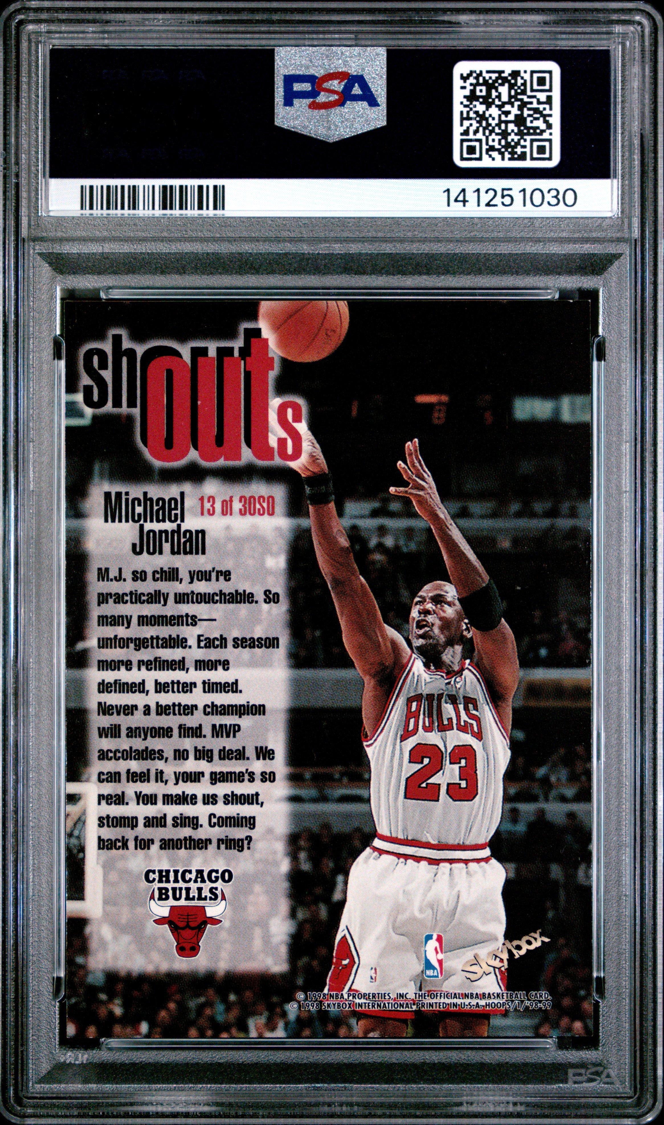 1998 Hoops Shout Outs 13 Michael Jordan PSA 9 Graded Card | GameStop