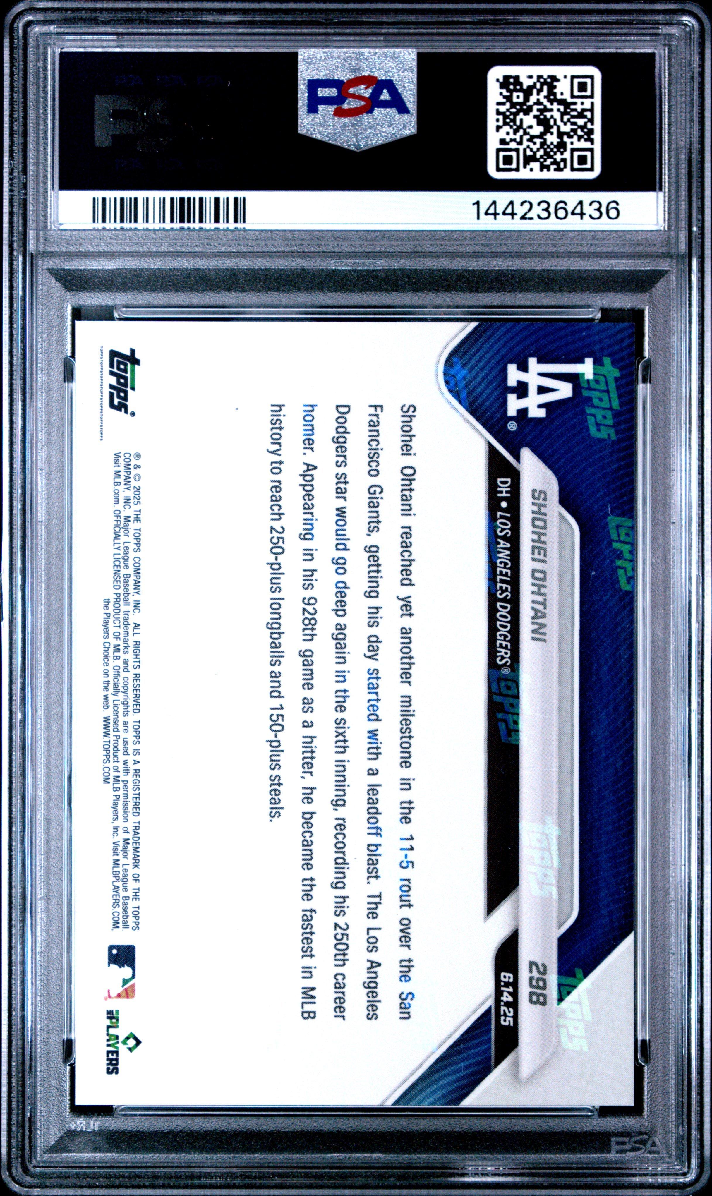 2025 Topps Now 298 Shohei Ohtani PSA 10 Graded Card | GameStop