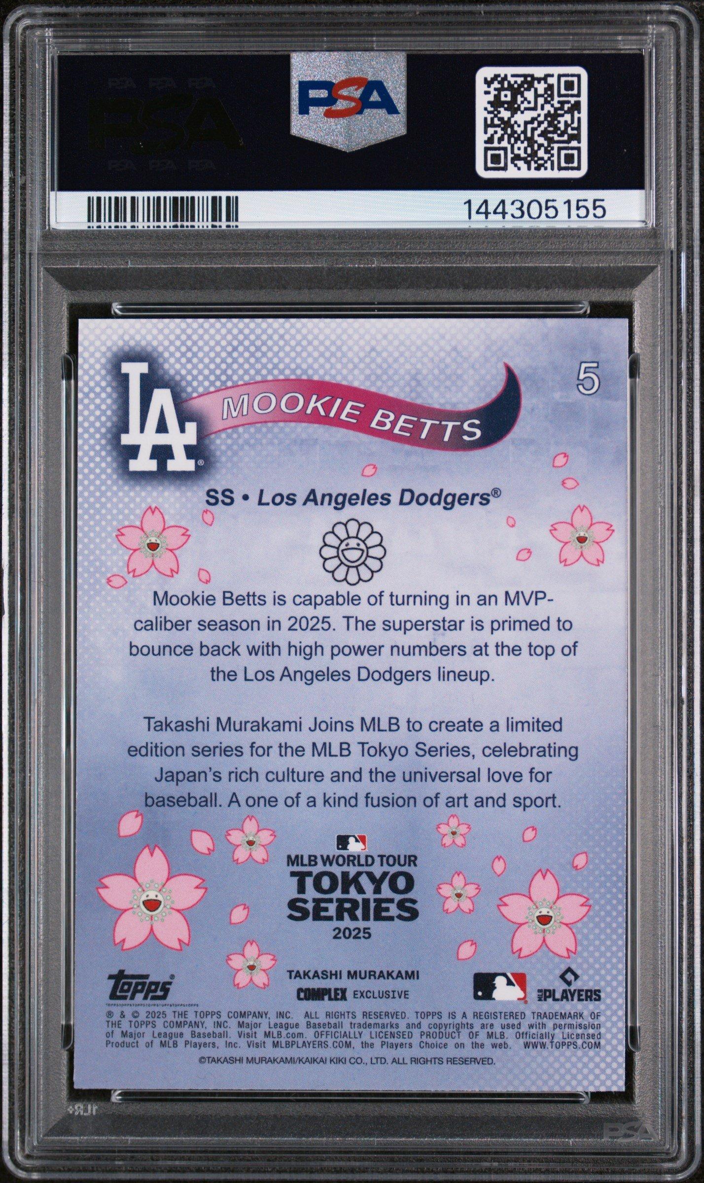 2025 Topps Takashi Murakami + Mlb World Tour Tokyo Series 5 Mookie