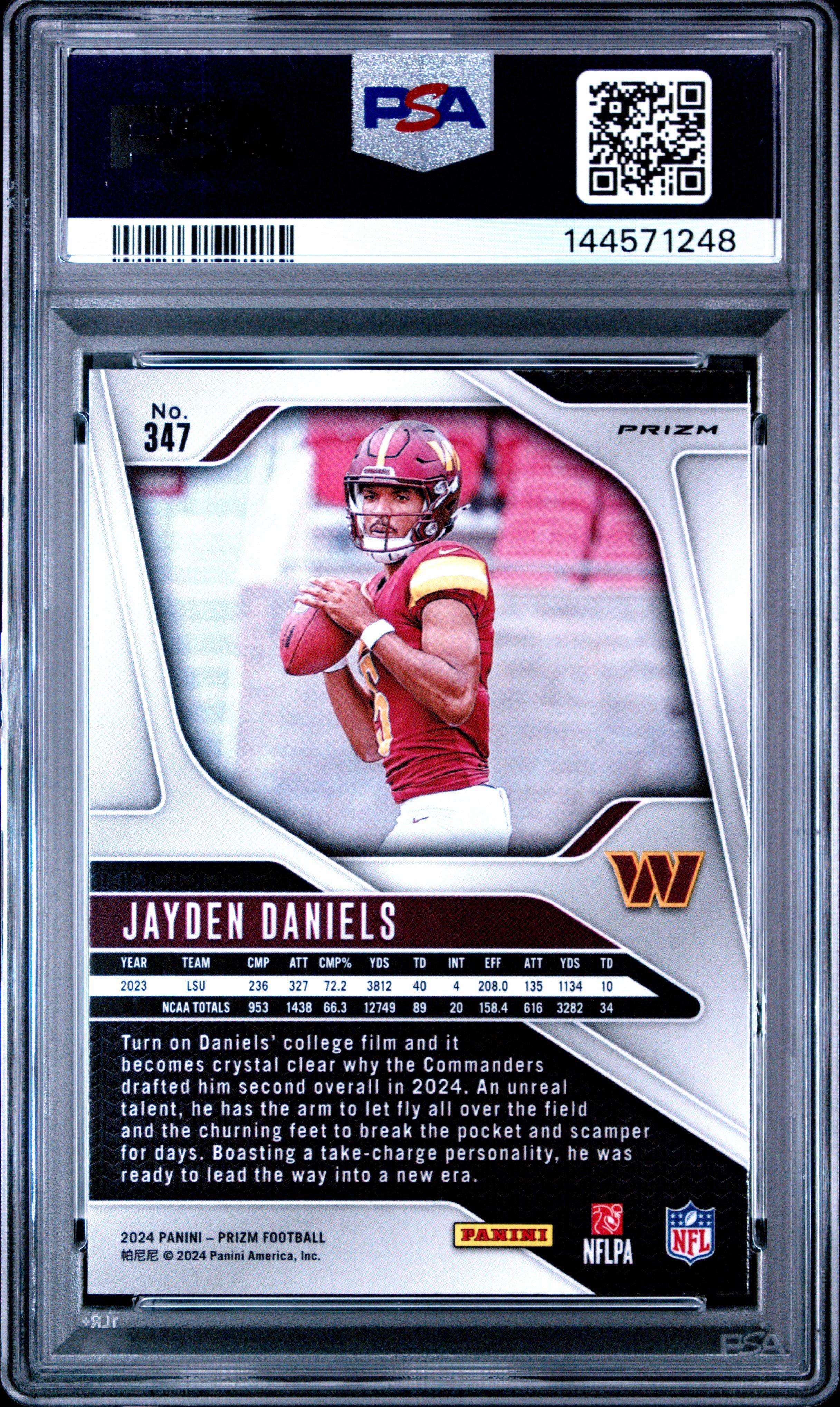 デュラント　セレクト　シルバー　PSA 10 2024 Panini Prizm 347 Jayden Daniels Silver Prizm PSA 10 Graded
