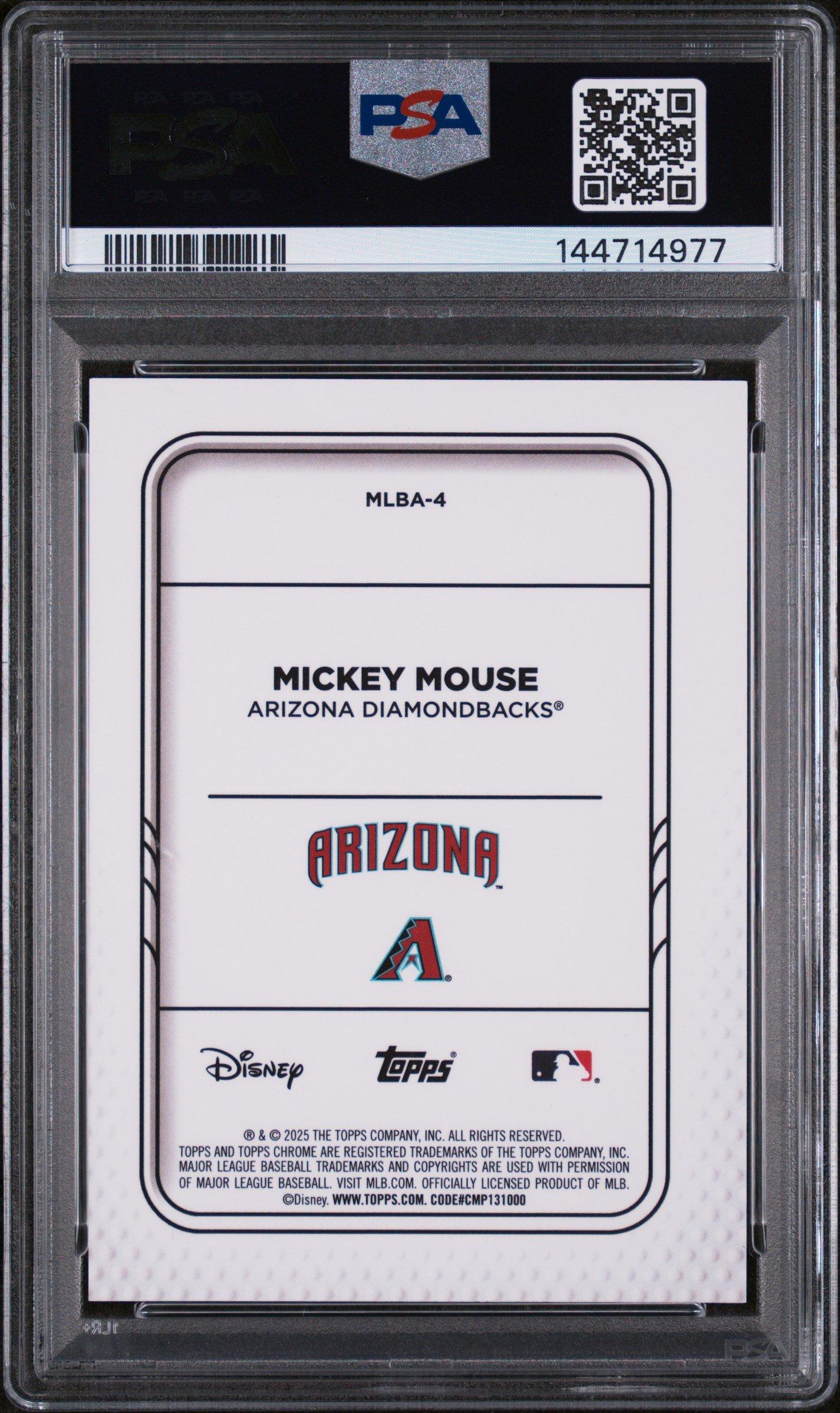 その他 2025TOPPS CHROME UPDATE SSP Mickey Mouse 2025 Topps Chrome Update Mickey And Friends 4 Mickey Mouse PSA 8