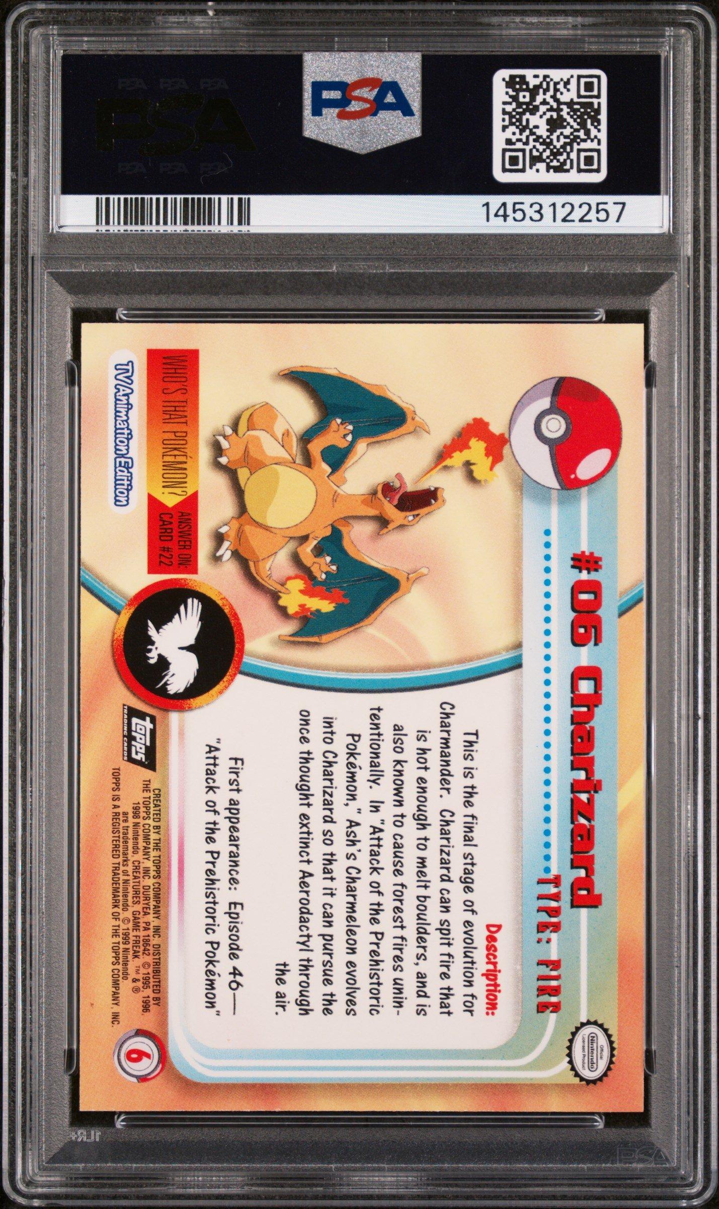 topps pokemon cards charizard 2000 Series 2 Clear Card PC3 Slab CGC Pristine 10 Featuring a striking image of the captivating character Charizard Pokemon 1999 Topps Foil