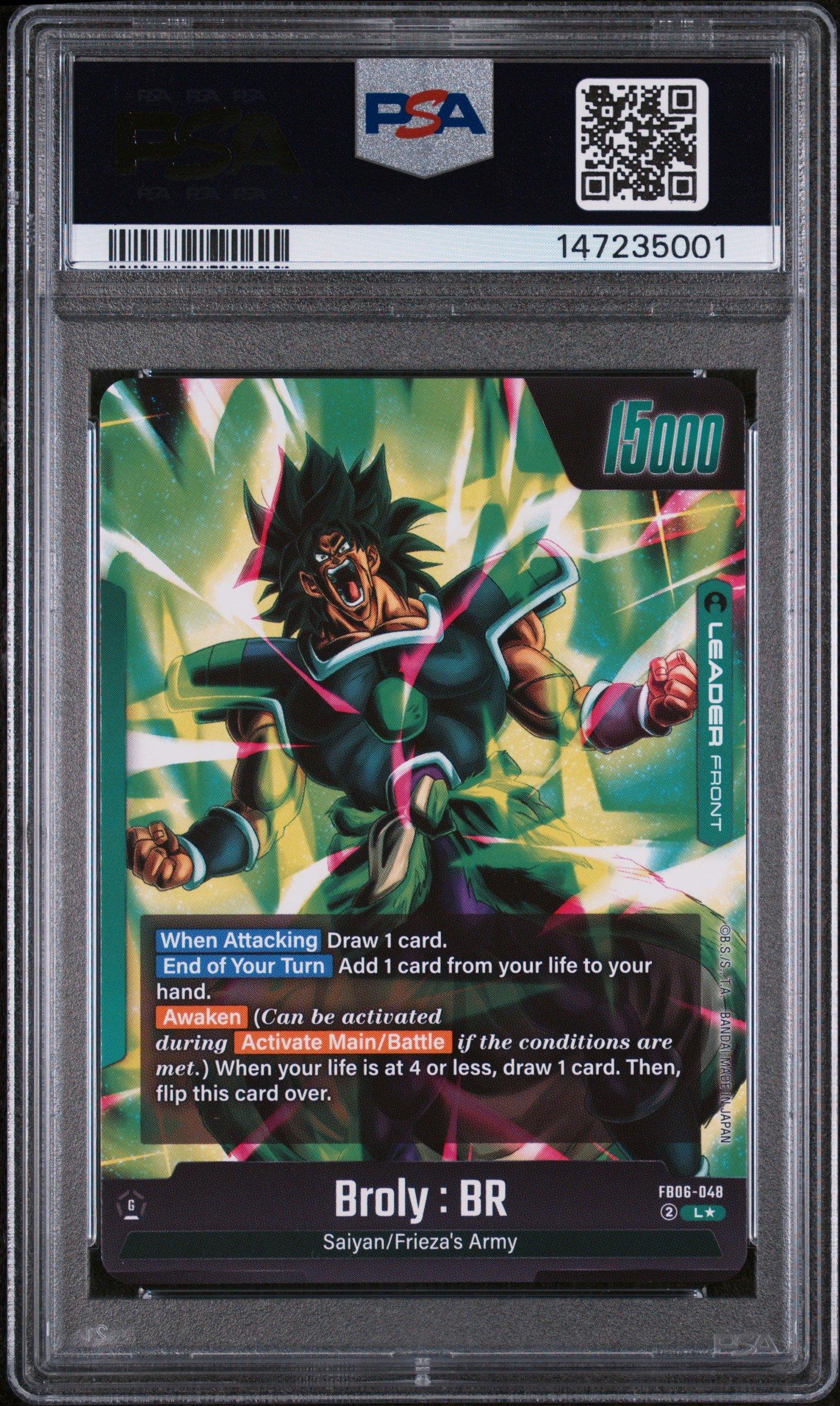 2025 Dragon Ball Super Card Game Fusion World Rivals Clash Fb06-048 Broly : Br Alternate Art PSA 10