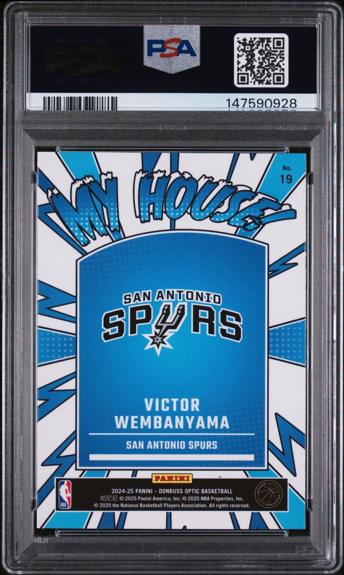 2024 Panini Donruss Optic My House 19 Victor Wembanyama PSA 10