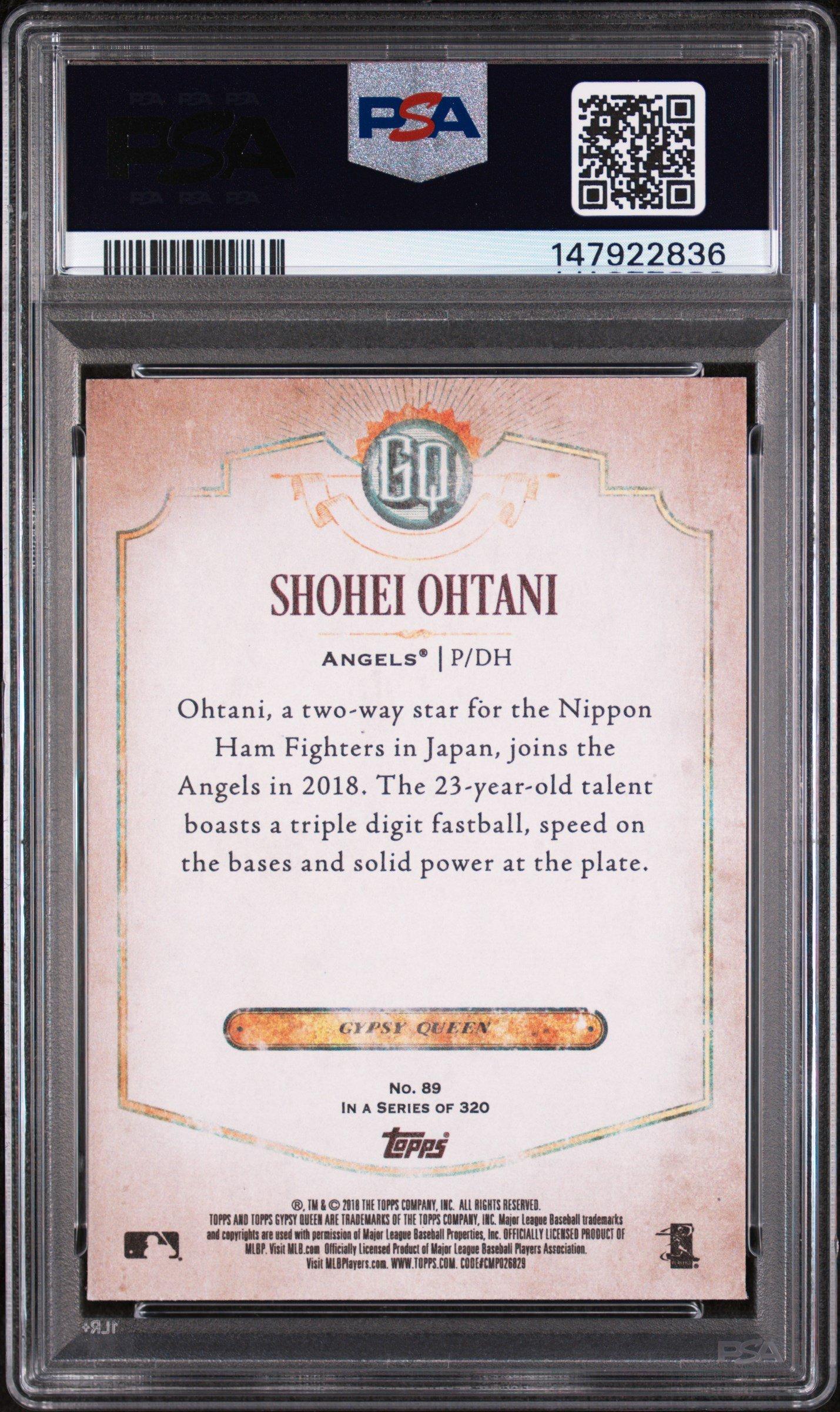 2018 Topps Gypsy Queen 89 Shohei Ohtani PSA 8